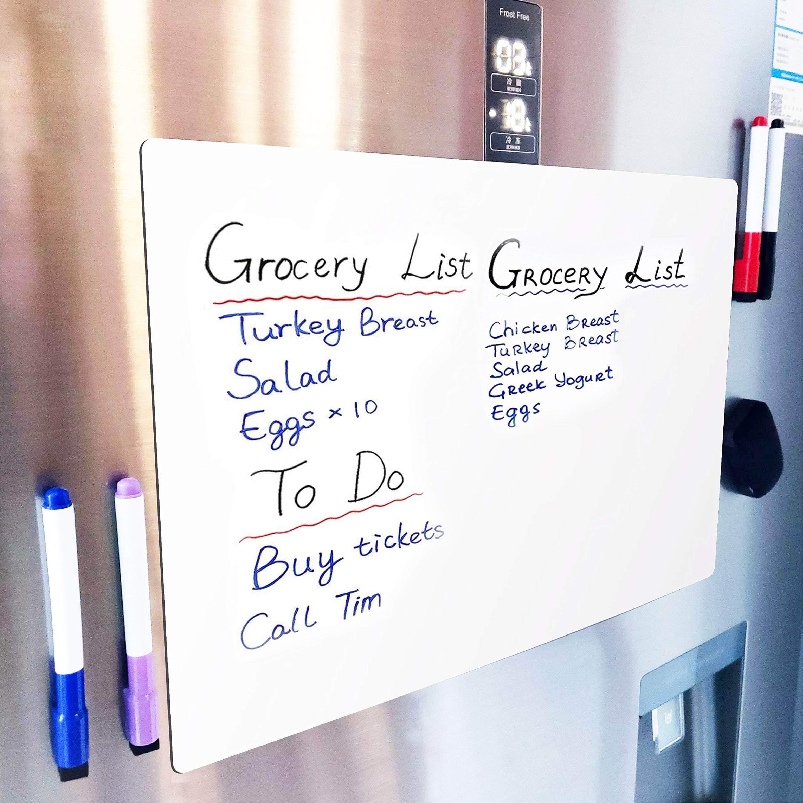 Large Drywipe Magnetic Whiteboard - Home & Office (1200mm x 900mm)