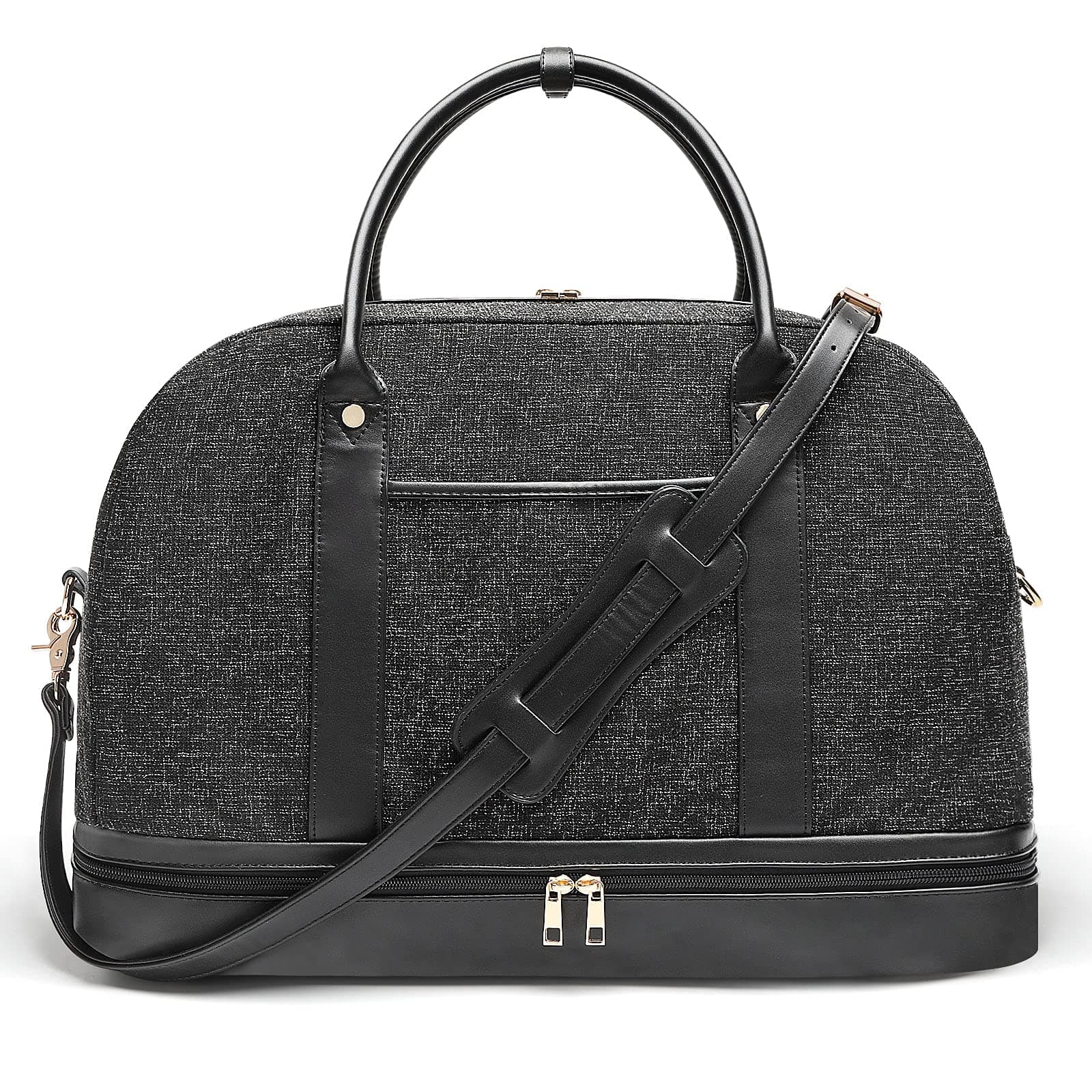 BOLOSTAWeekender Bag for Women Canvas Overnight Bag Large Travel Tote Bag Carry on Shoulder Duffle Bag With Shoe Compartment,Perfect for Travel/Daily Use/Birthday Gift …