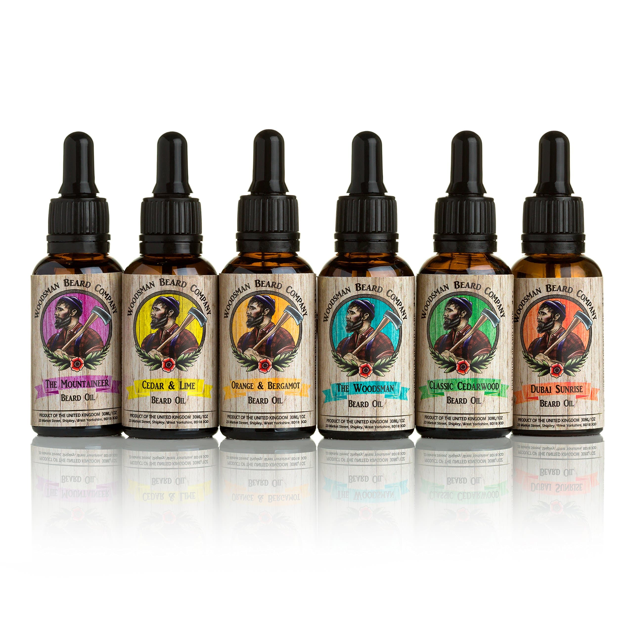 Woodsman Original Organic Beard Oils – Premium Natural Beard Grooming & Care Collection (MOUNTAINEER) Oils Bottled by Hand 30ML