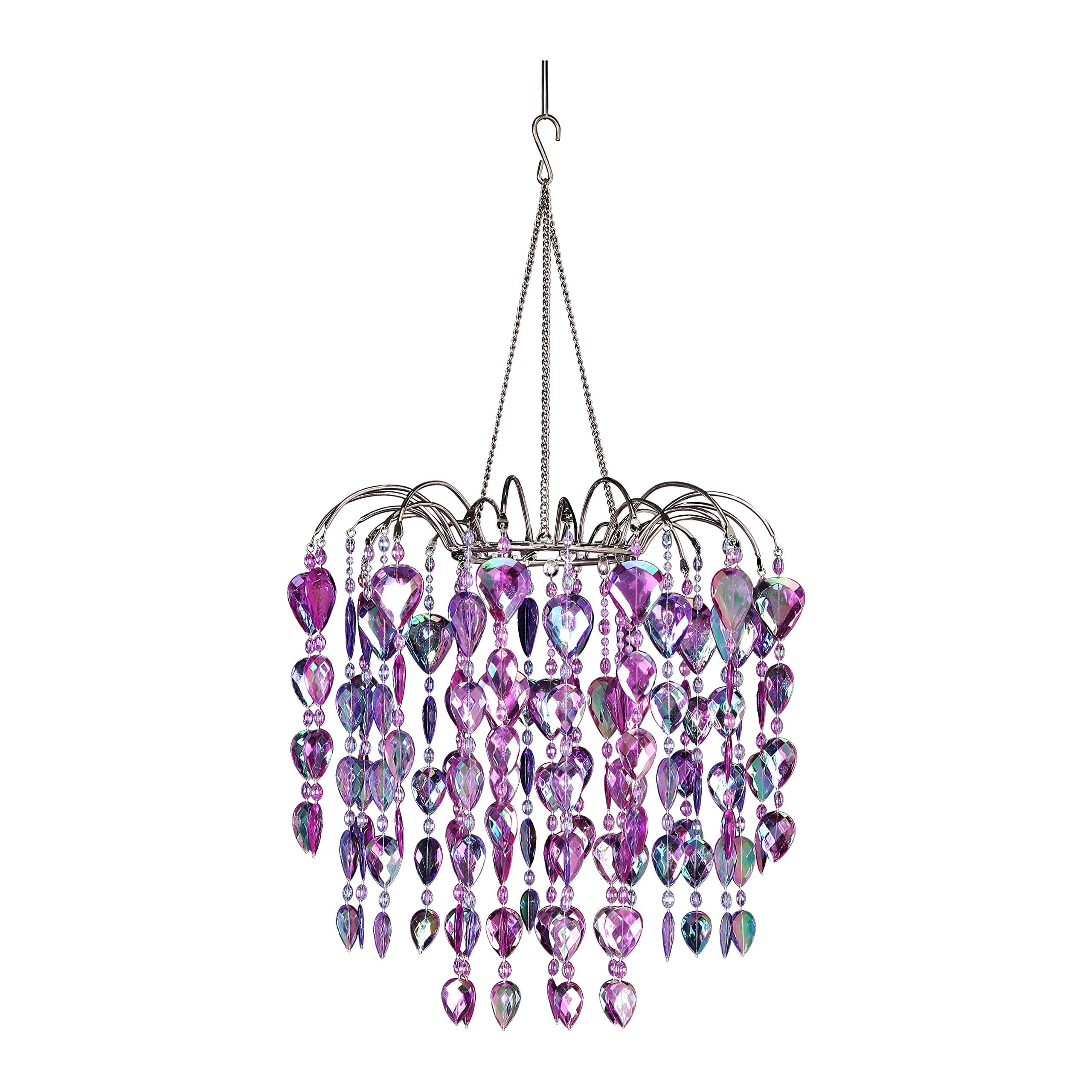 HLLWF2 Waterfall Chandelier, Purple