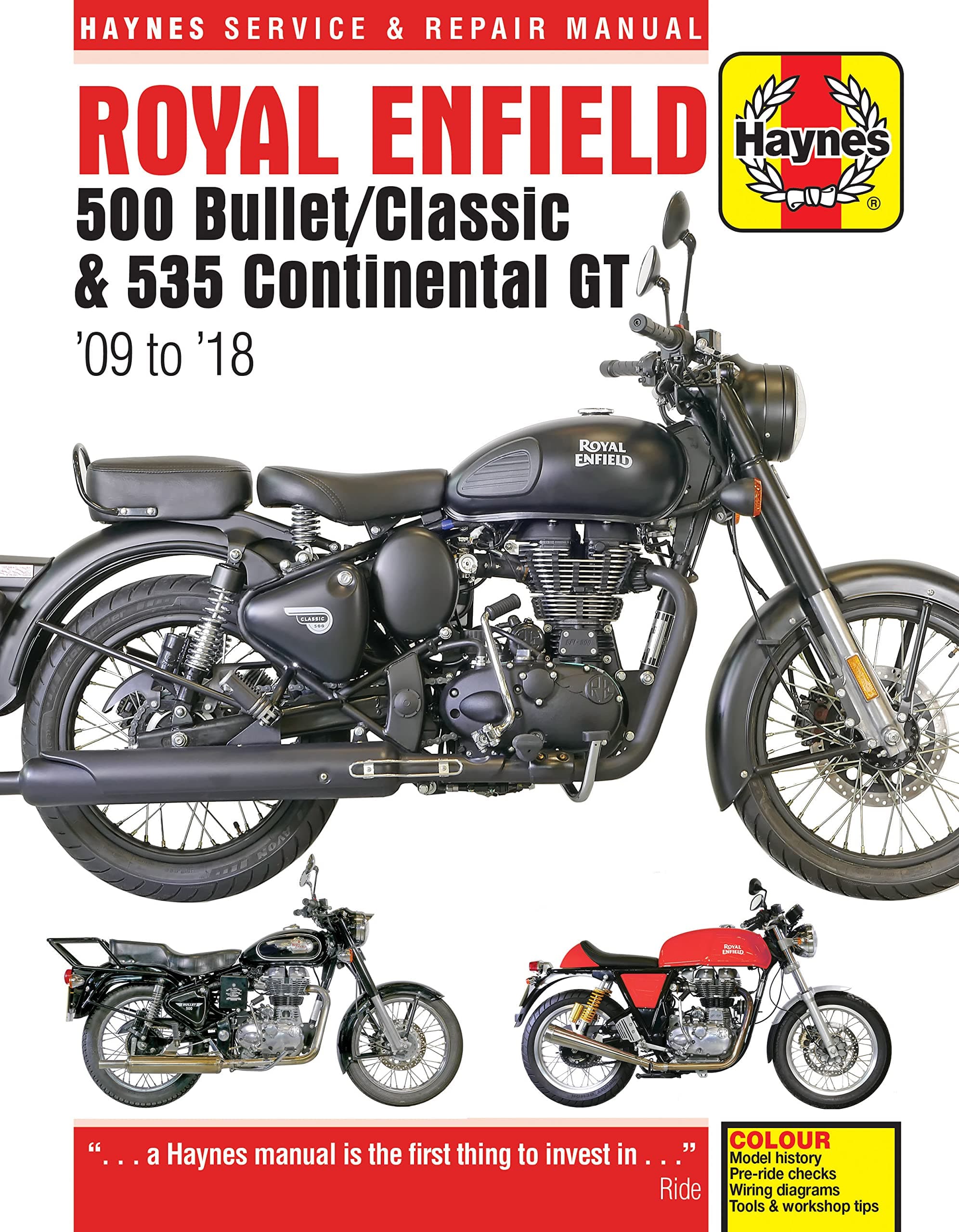 Royal Enfield 500 Bullet/Classic & 535 Continental GT Haynes Service and Repair Manual