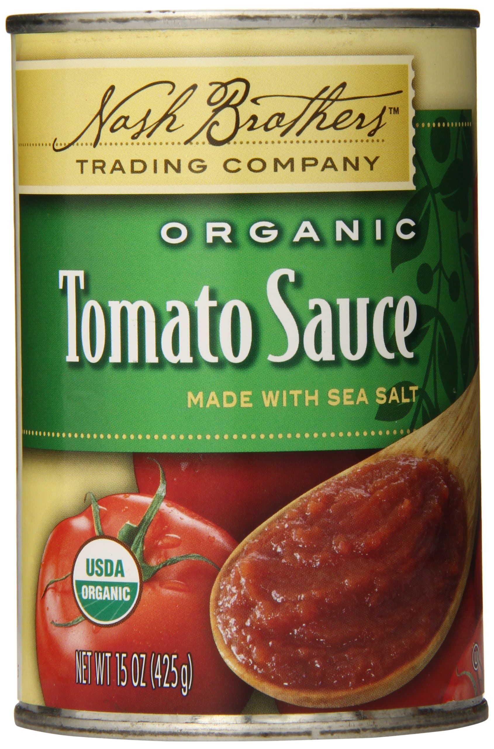 Nash Brothers Trading Organic Tomato Sauce, 15 Ounce (Pack of 12)