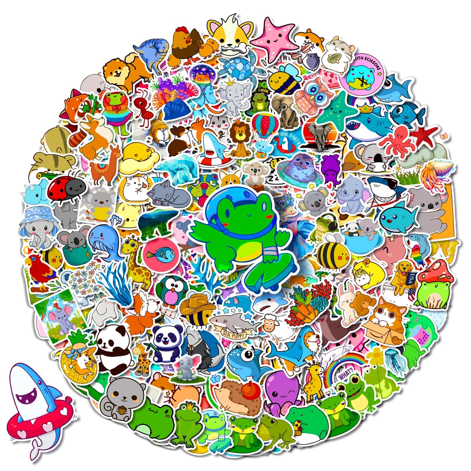 Arme 400Pcs Animal Stickers Pack, Cute Animal Stickers Waterproof, Pet Stickers for Toddlers Kids Teens Girls Boys, Colorful Vinyl Stickers for Water Bottles Computer Skateboad Phone Notebooks