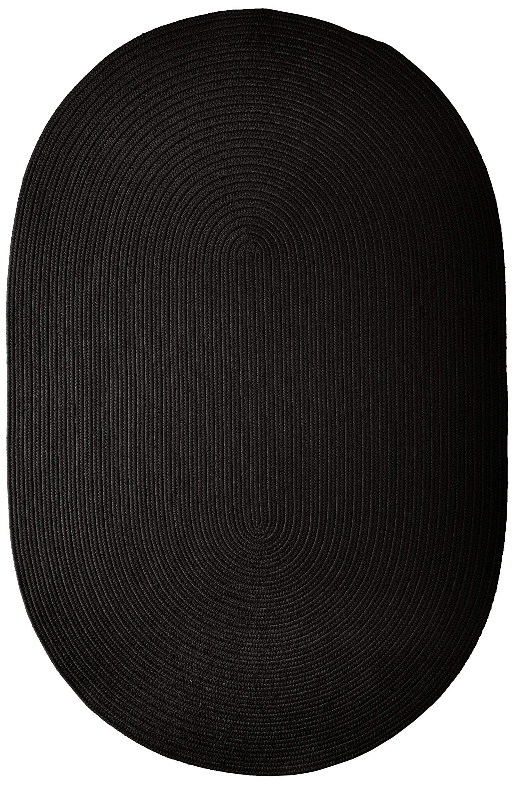 Boca Raton Polypropylene Braided Rug, 2-Feet by 3-Feet, Black