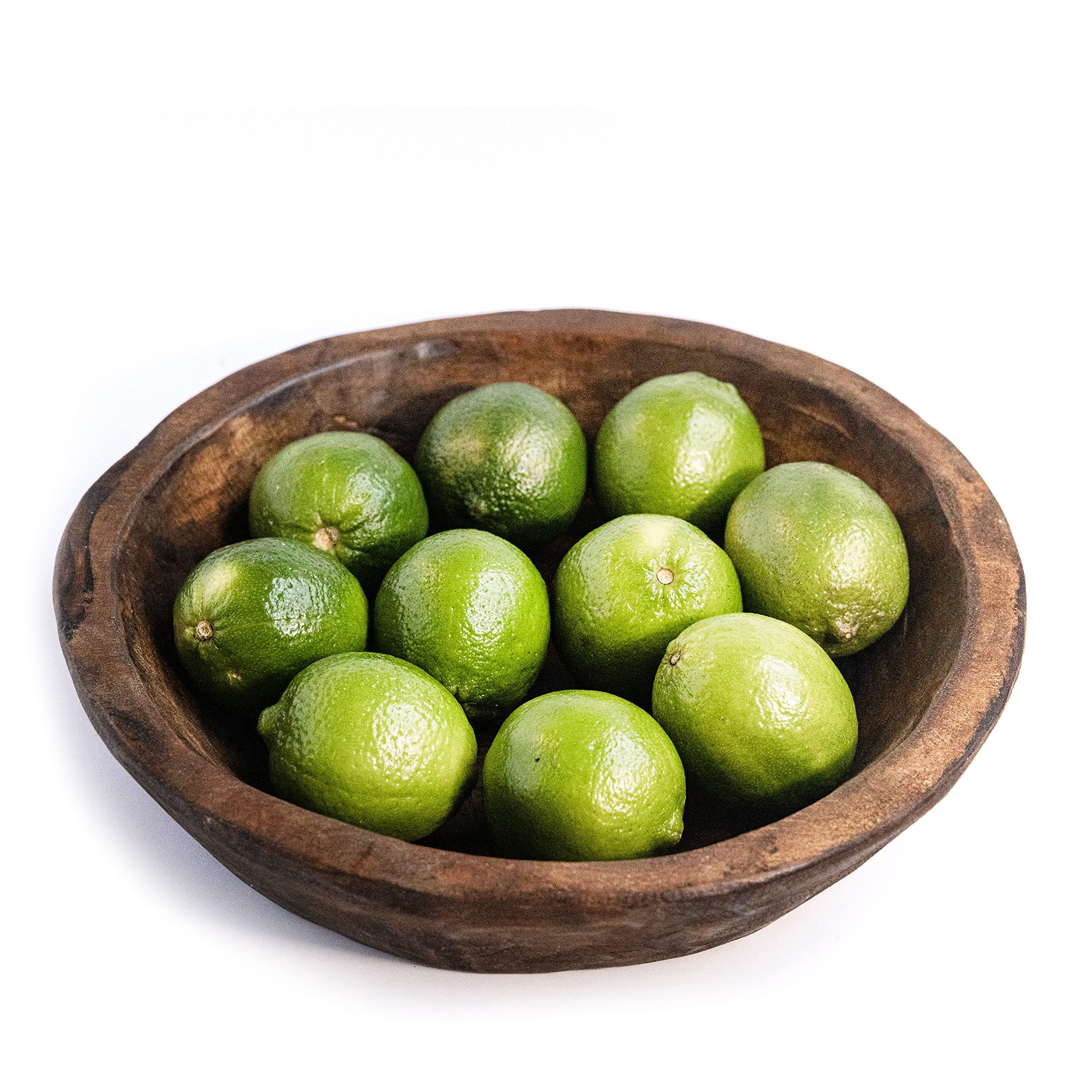 Red Barn Candle Company Wooden Dough Bowl - 12" Round - Wood Decor Bowls - Spanish Oak - Rustic Home Decoration Centerpiece - Decorative Display Bowl - Handmade & Imported from Mexico (Natural Brown)