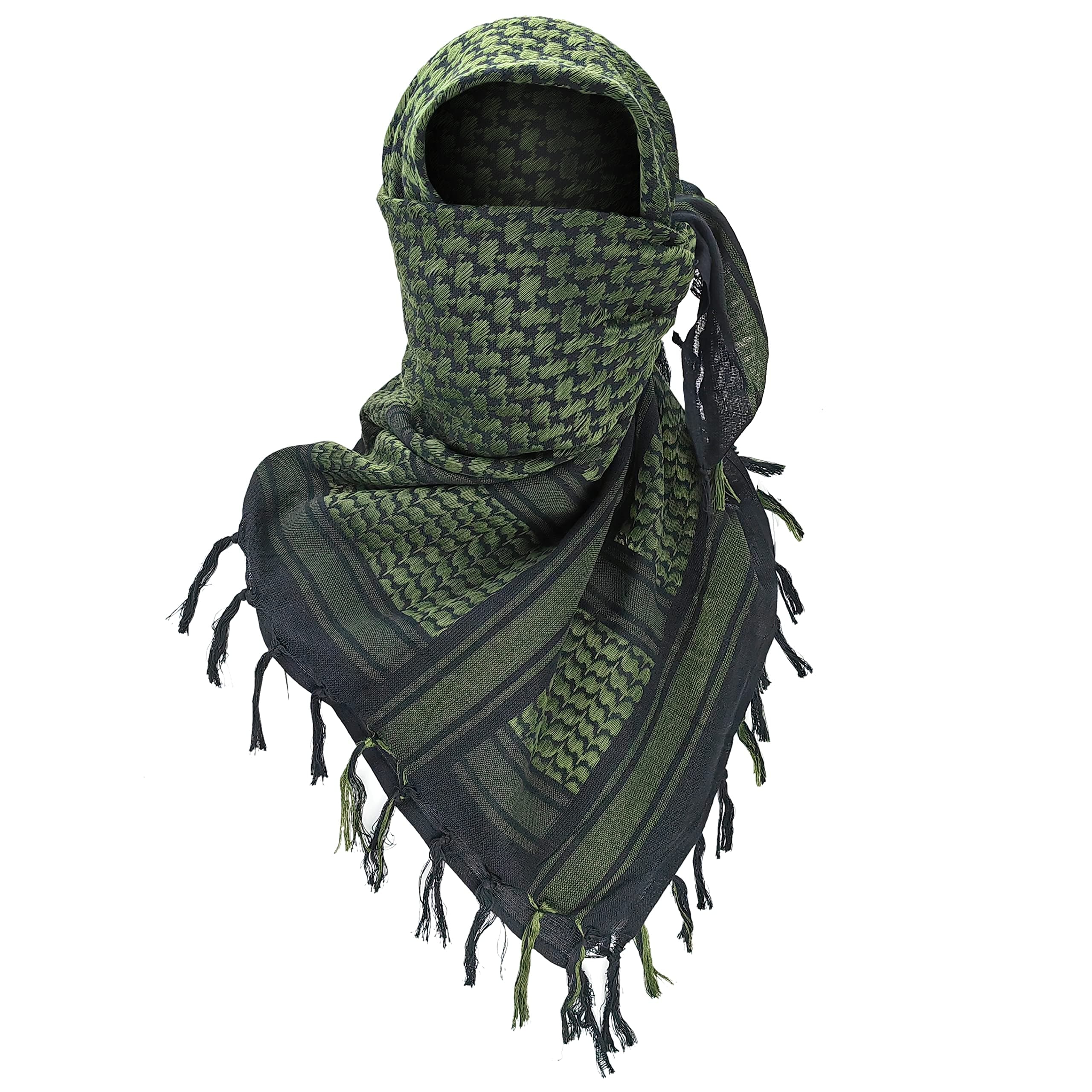 Military Shemagh Tactical Desert Scarf / 100% Cotton Keffiyeh Scarf Wrap for Men And Women