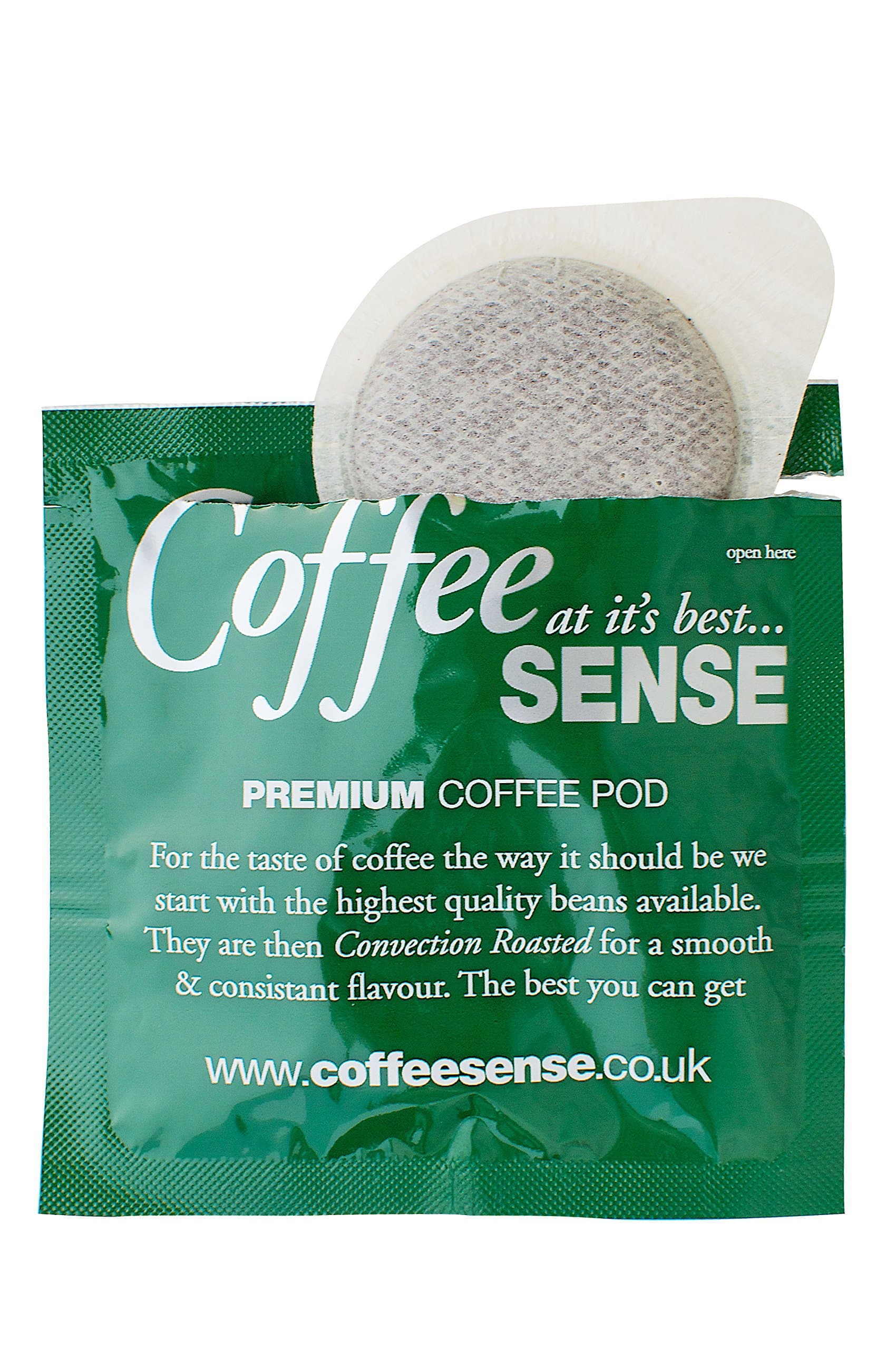 Coffee Sense Medium Roast ESE 44mm Coffee Pods, Pack of 50, Colombian Supremo, Espresso Machine, 50 Count