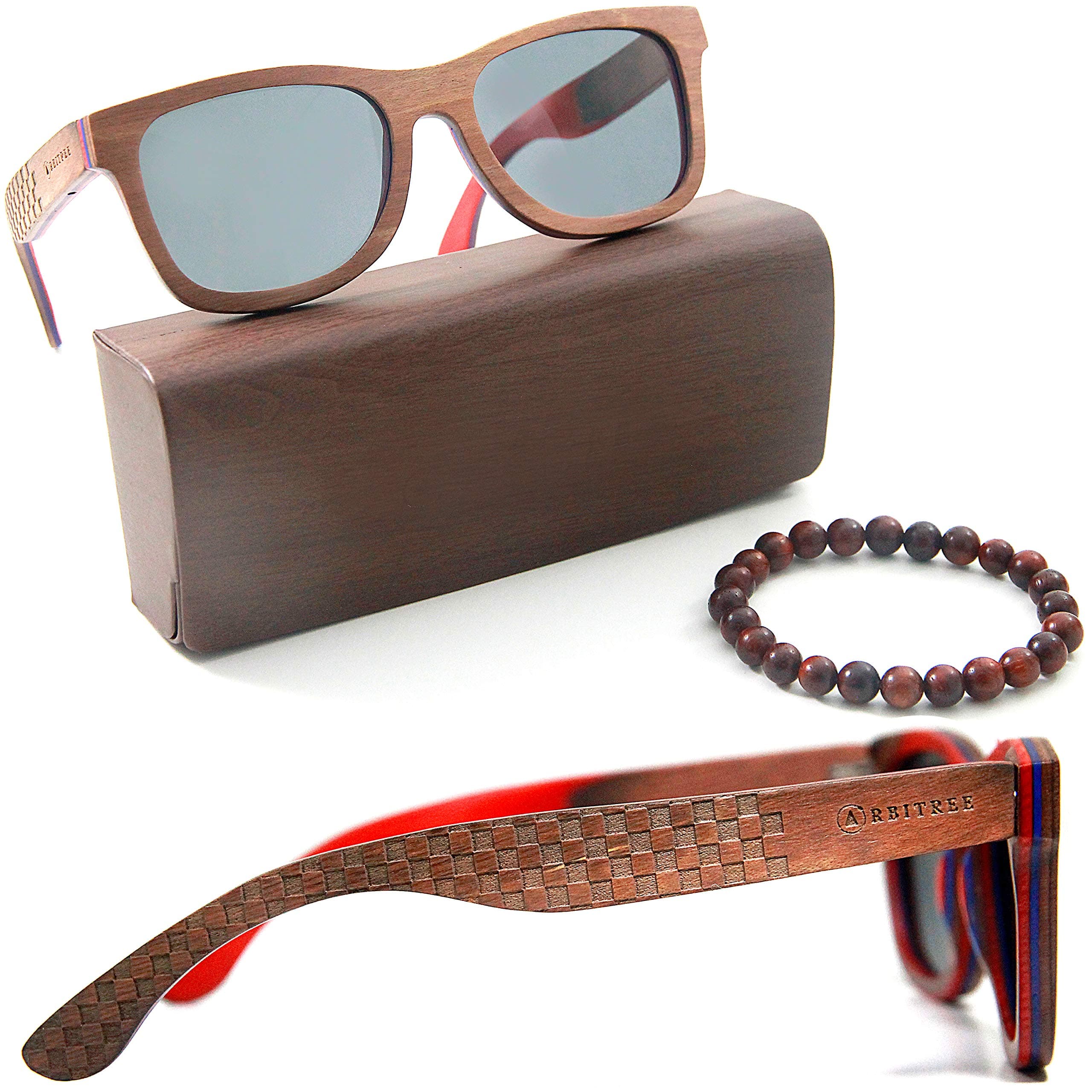 Wood Sunglasses for Men and Women. 100% Maple Wood