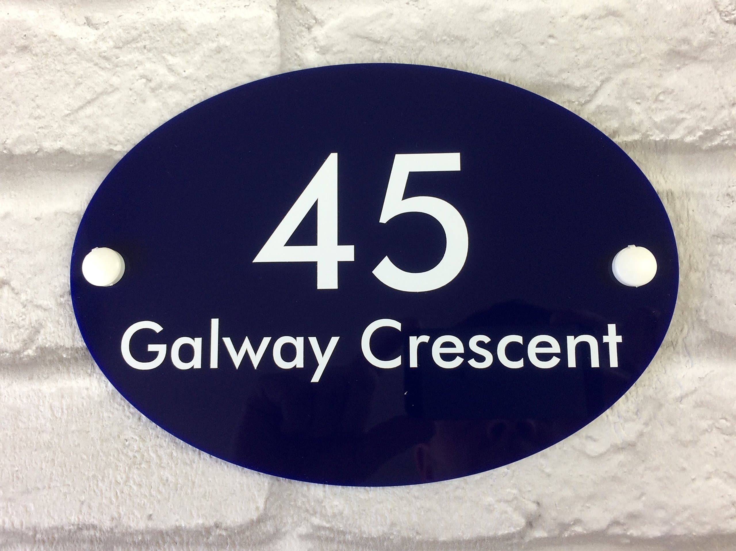 Premier Quality Acrylic Modern House Sign Plaque | Choice of Fonts and colours | Personalised House number | street name