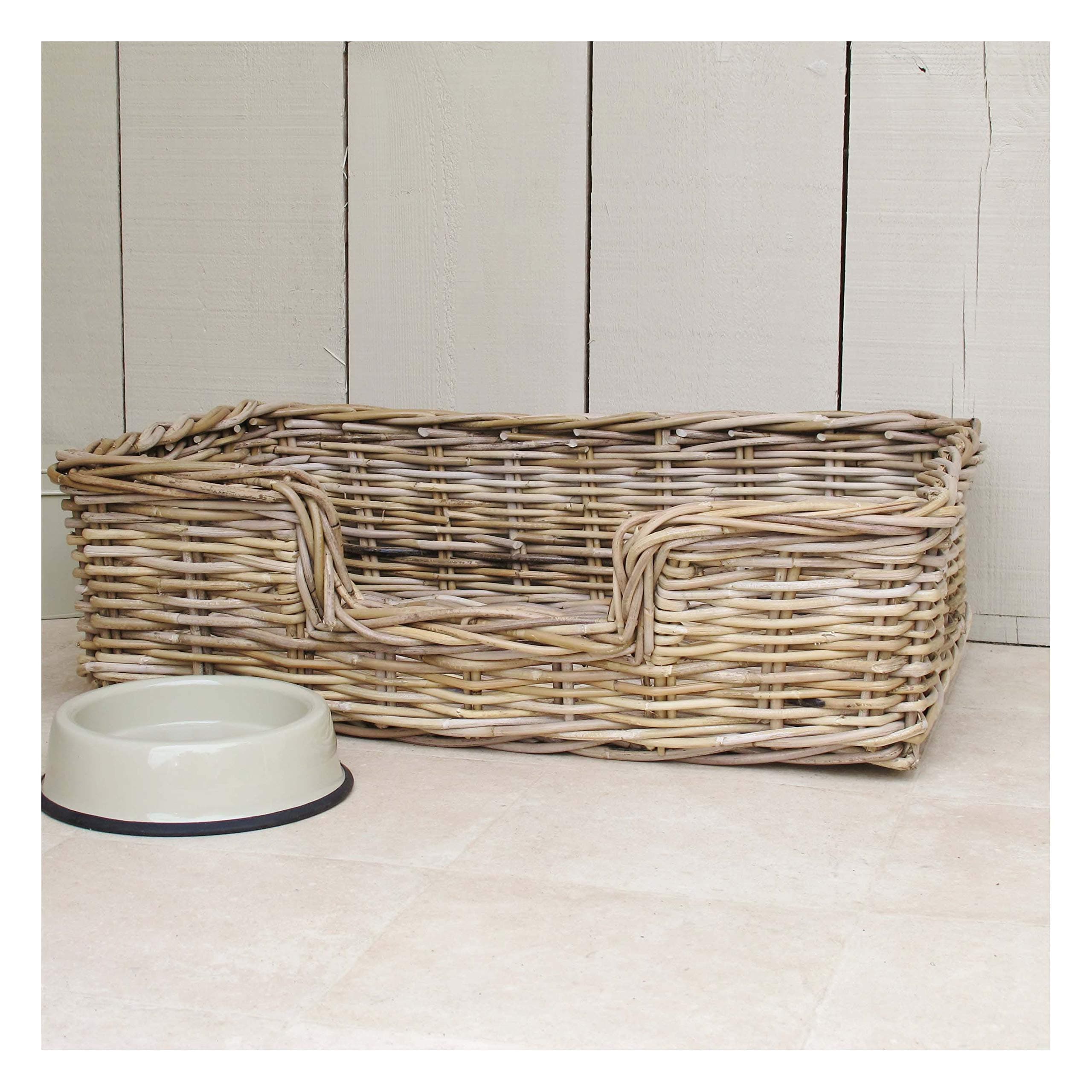 Bliss and Bloom Wicker Dog Bed Basket LARGE