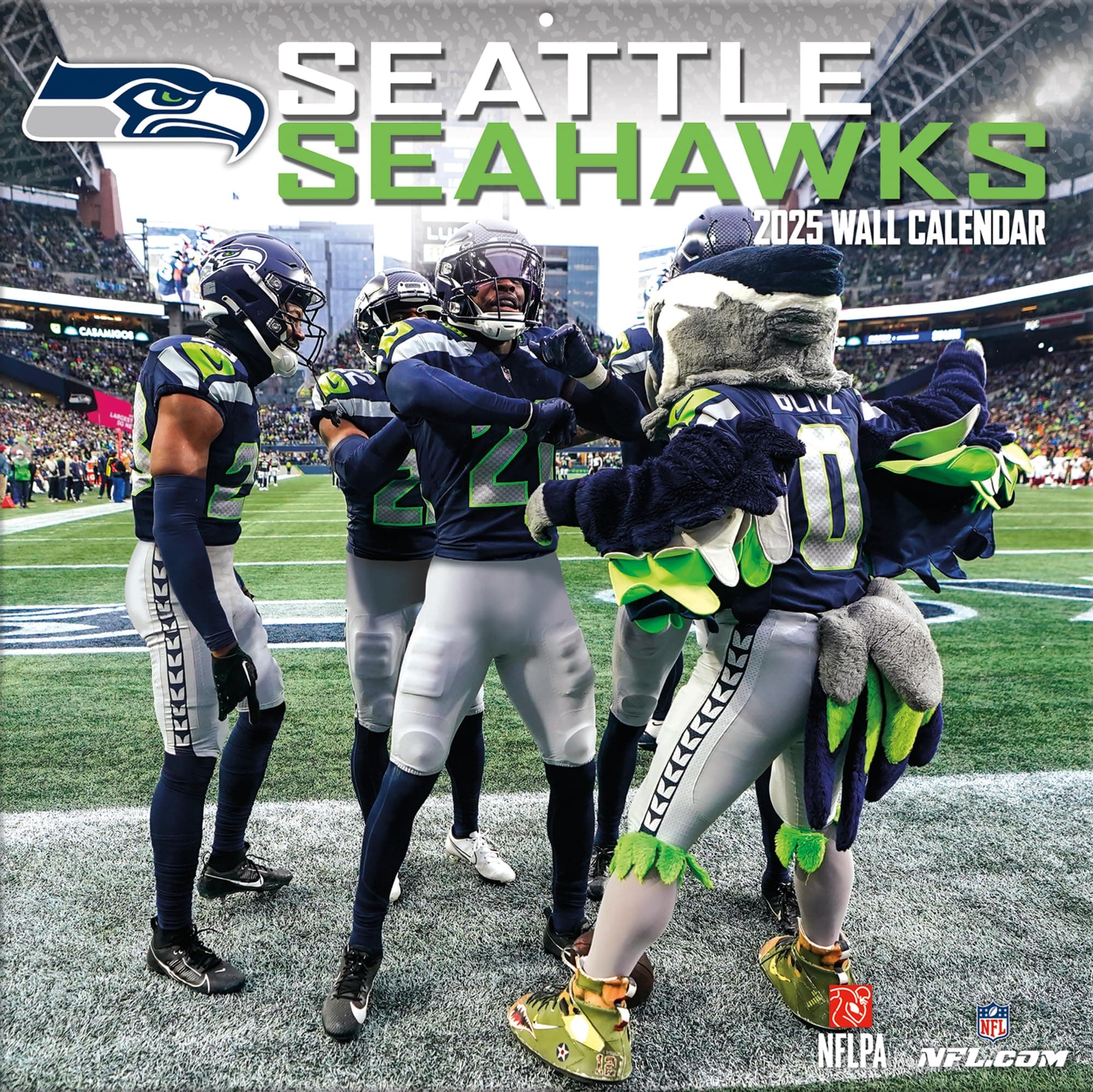 Seattle Seahawks 2025 12x12 Team Wall Calendar