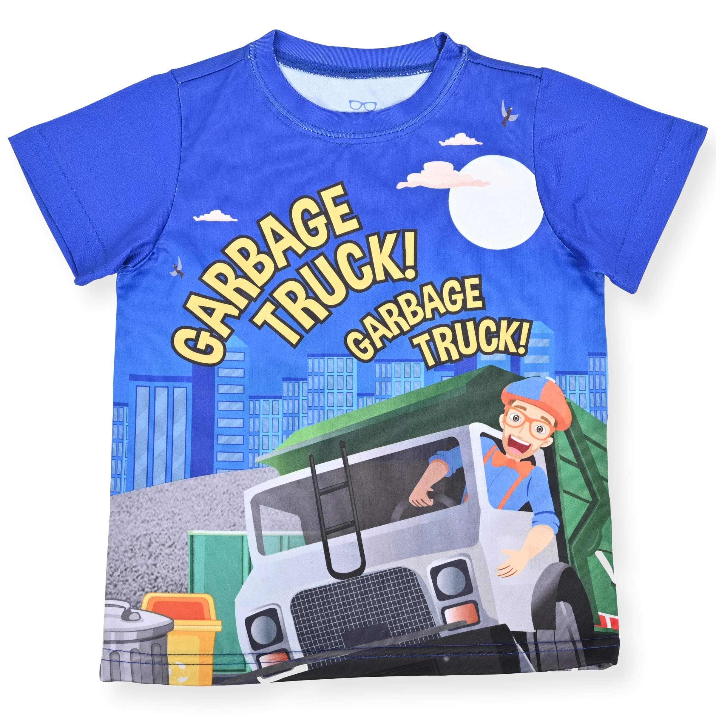 Blippi Boys’ Short Sleeve T-Shirt for Infant and Toddler – Blue/Orange