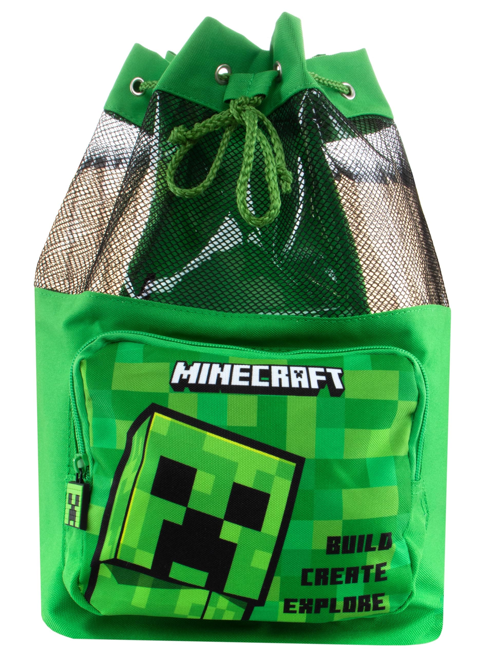 Minecraft Swimming Bag | Creeper Boys Swim Bag | Children’s Swimming Bags | Boys Backpacks | One Size Green