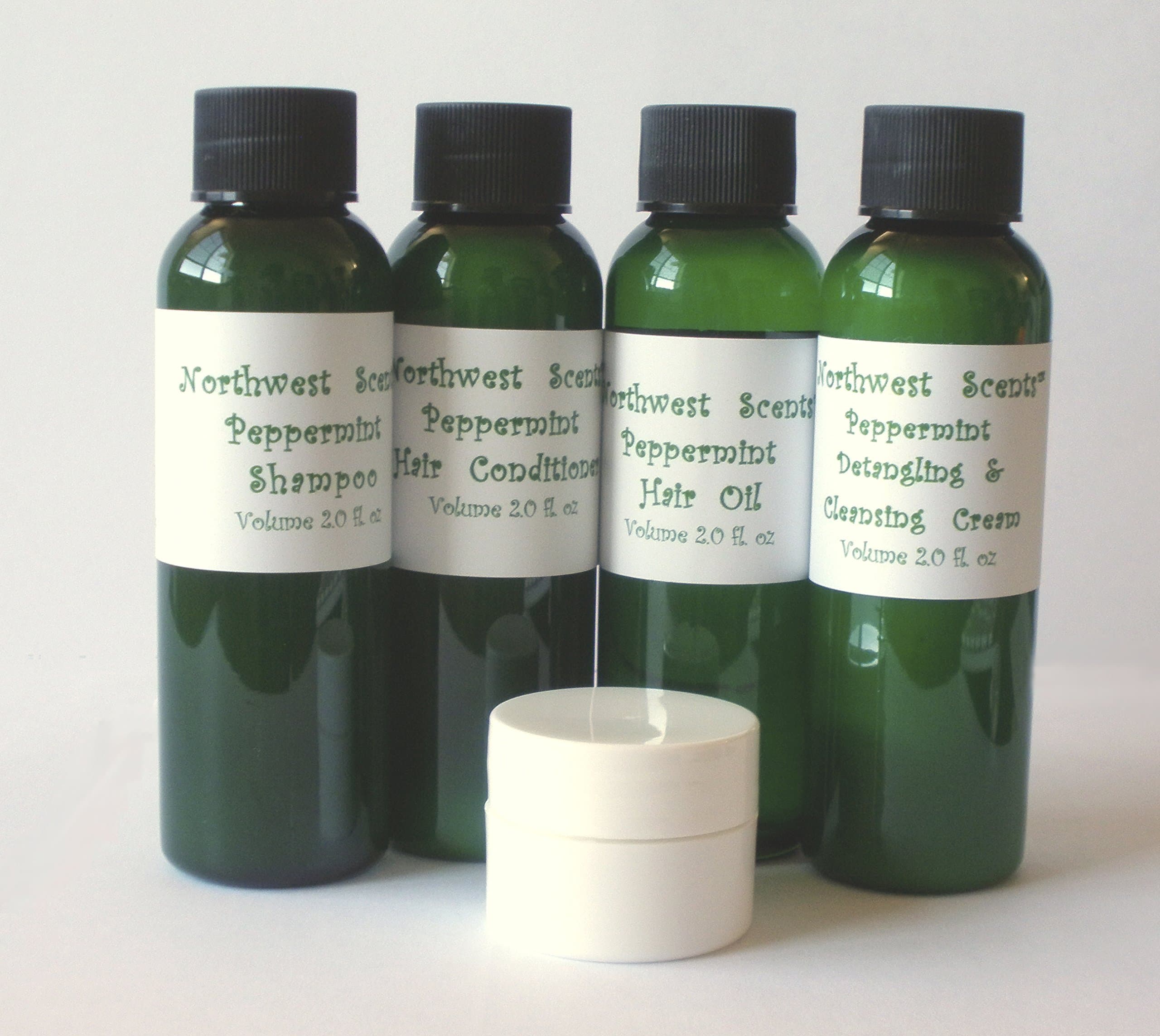 Northwest Scents Peppermint Five Piece Sample Kit for Black, African American, Afro Textured, 4C Hair