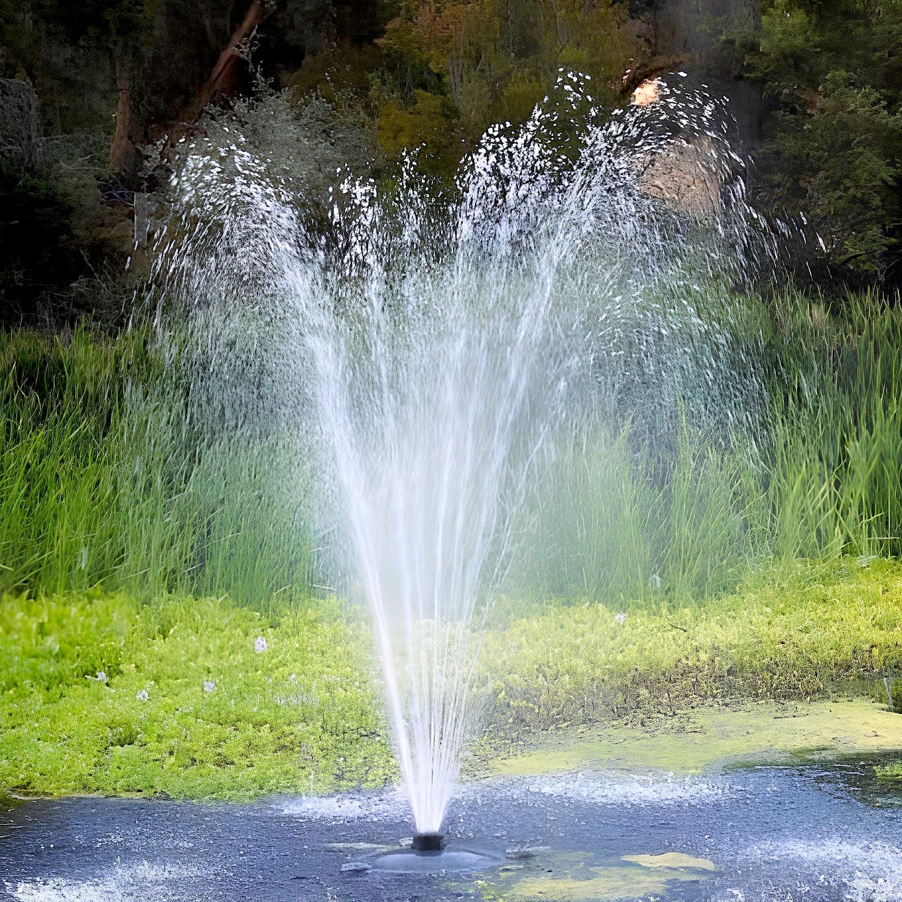 Custom Pro FT 14000 Floating Pond Fountain and Aerator Complete Kit with 14,000 GPH Pump, 100 Foot Power Cord, 3 Spray Styles | 100% US-Based Customer Service and Warranty