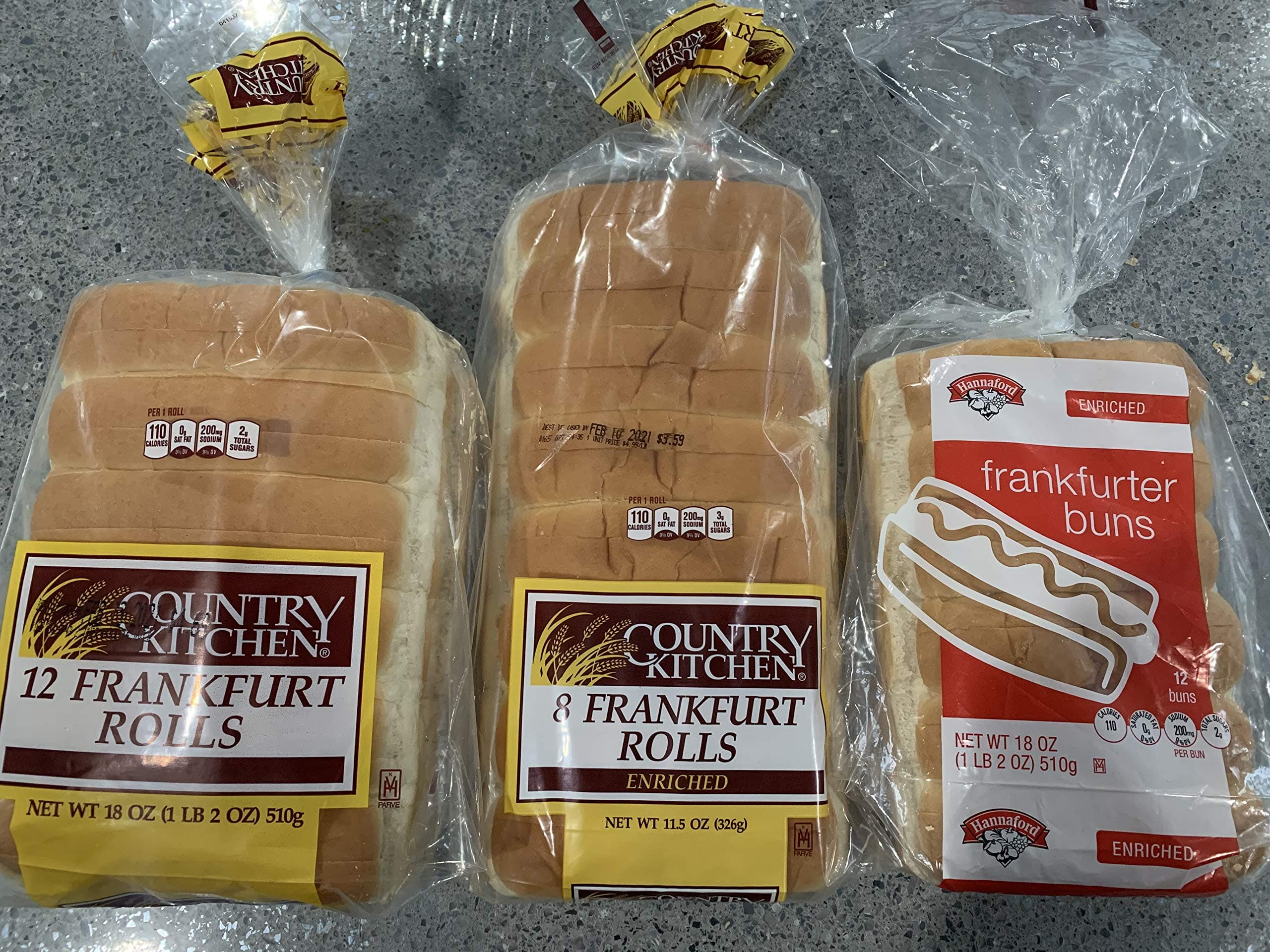 New England Style Top split Hotdog rolls / buns / Lobster rolls 32Pack, 3 Piece Set