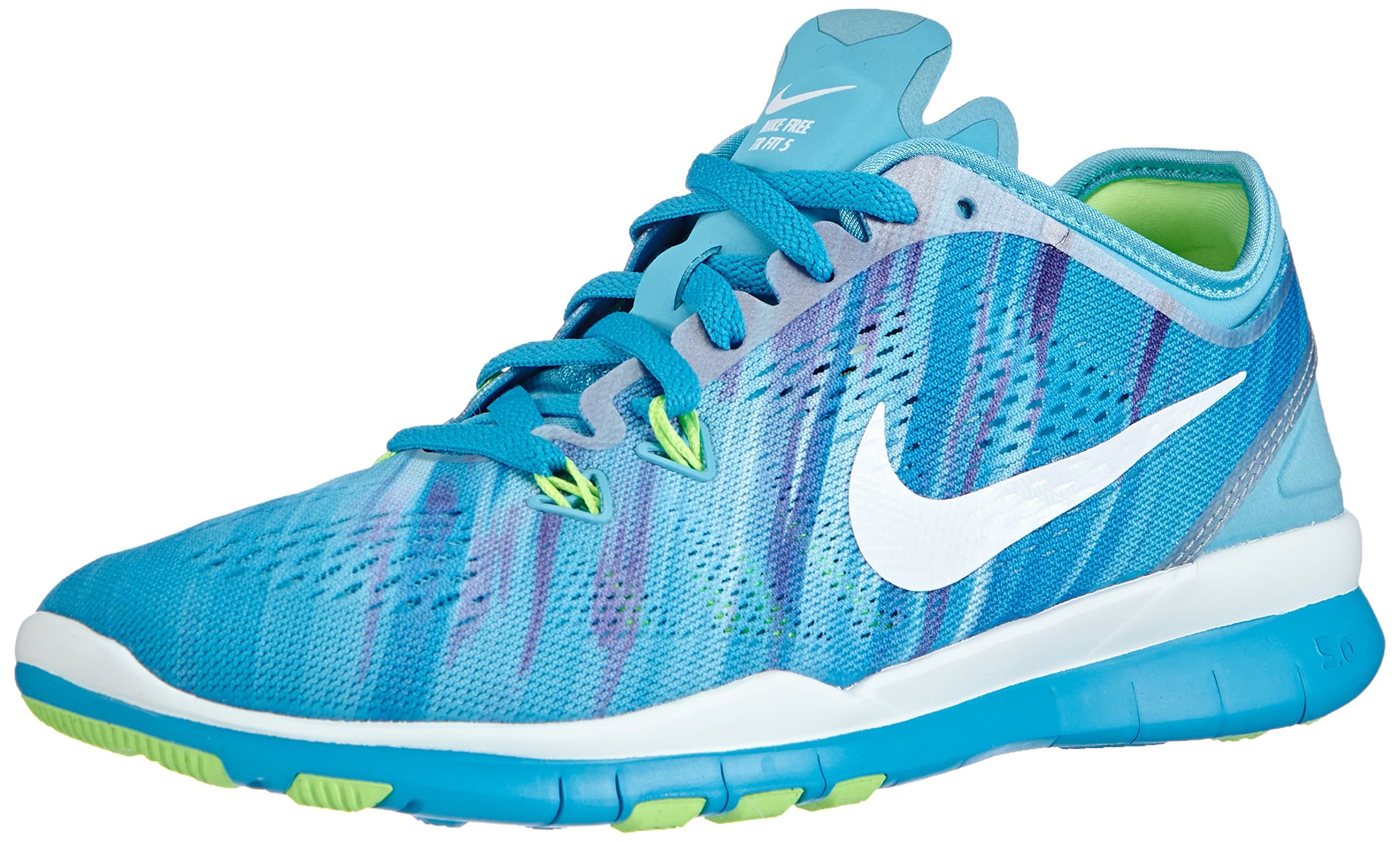 Nike Womens Free 5.0 Tr Fit 5 Prt Clearwater/White Size 7.5