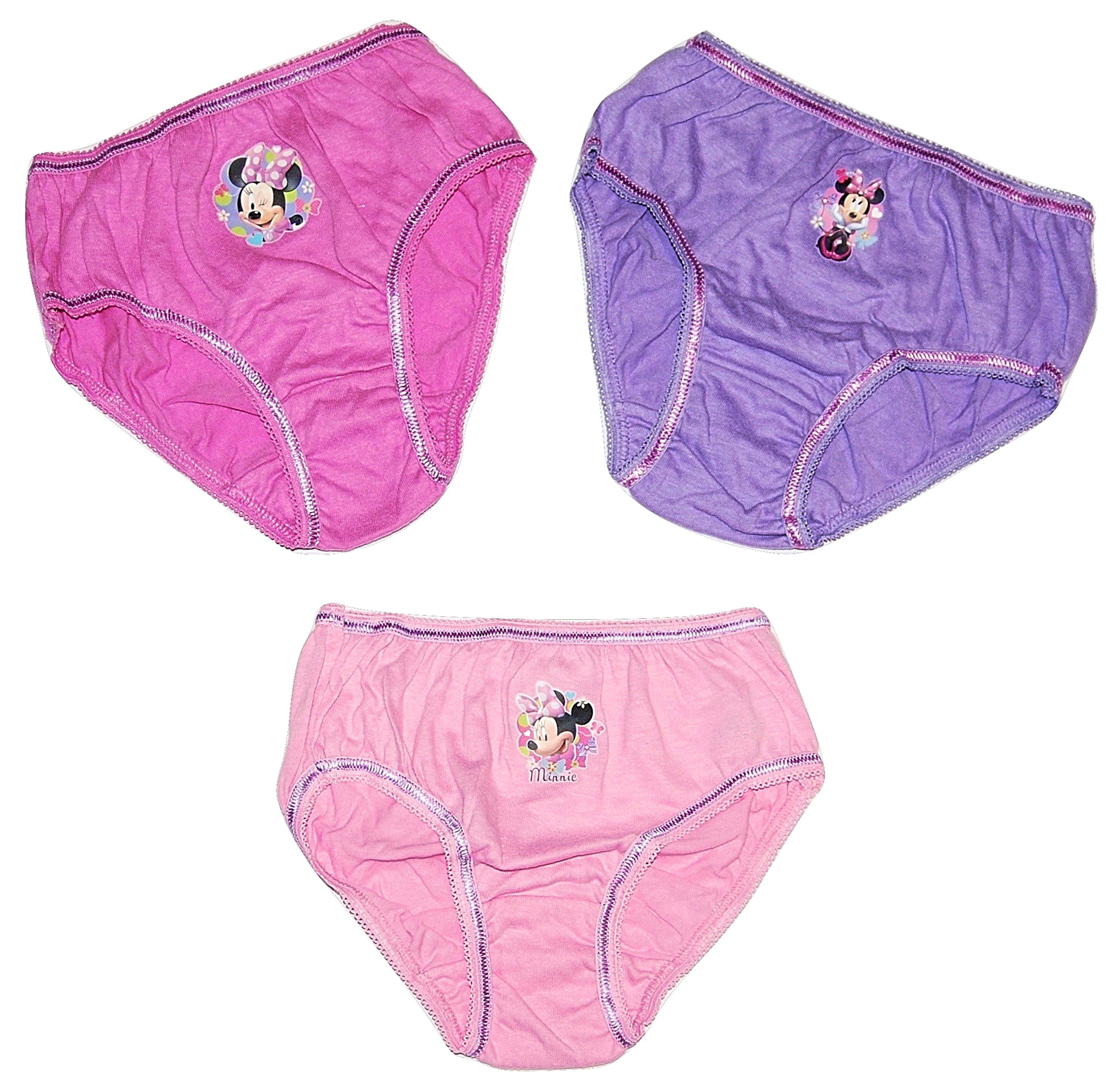 Disneys Minnie Mouse Girls Briefs Pants Knickers Underwear 3 Pack 18-24 Months 2-3 3-4 4-5 Years