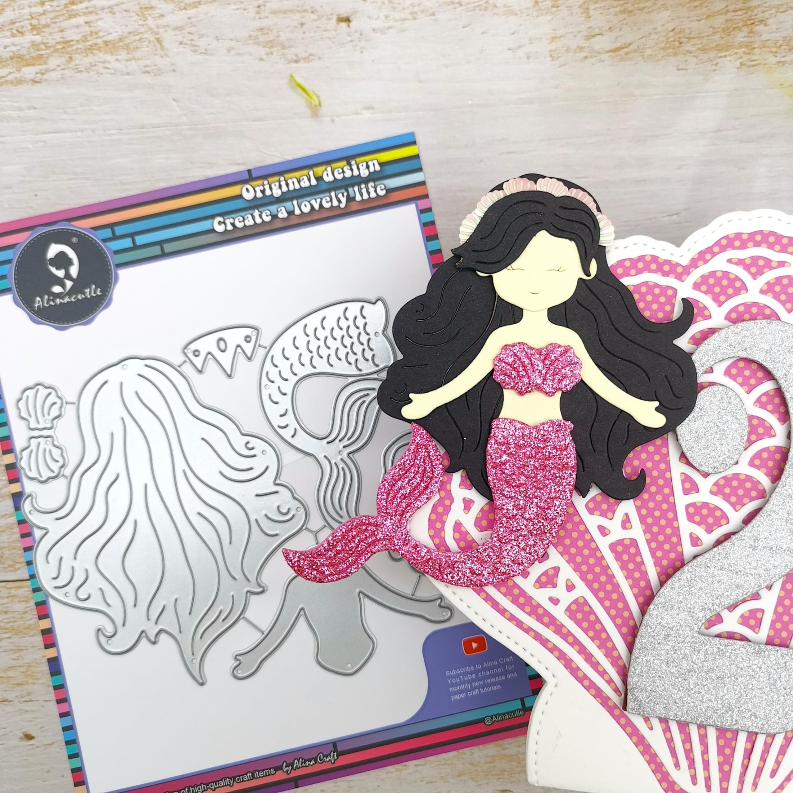 1pc Mermaid Sea Daughter Doll Dies Metal Cutting Die Cut for Paper Craft Handmade Card Making Greeting Cards Decoration Alina Craft Art Template