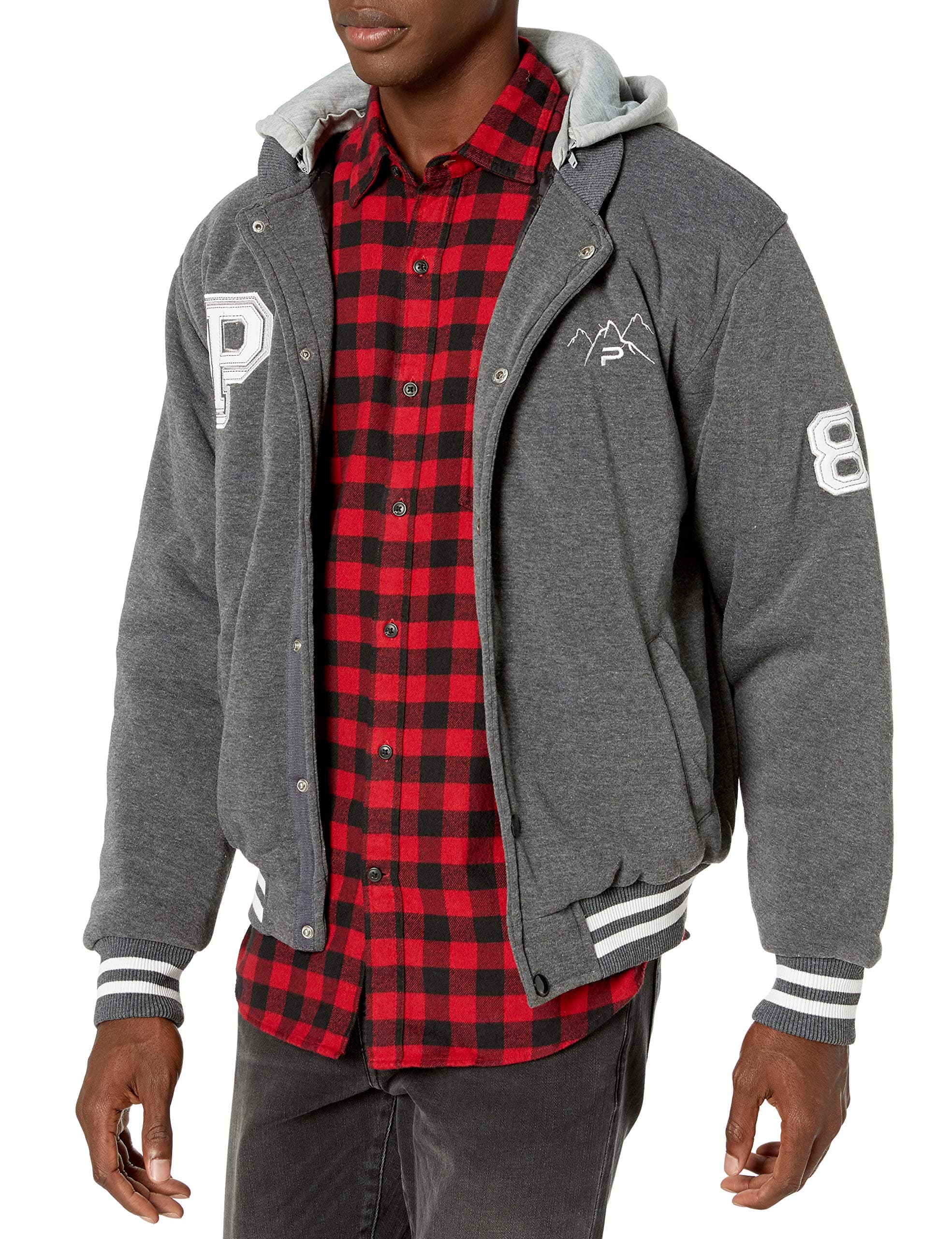 The Polar Club MENS' FLEECE VARSITY BASEBALL JACKET