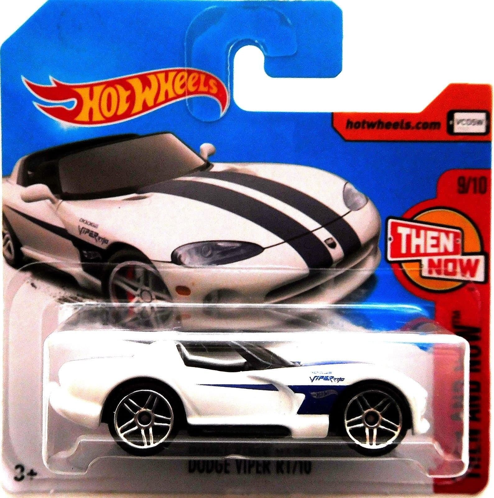 Hot Wheels 2017 Then and Now Dodge Viper RT/10 White 340/365 (Short Card)