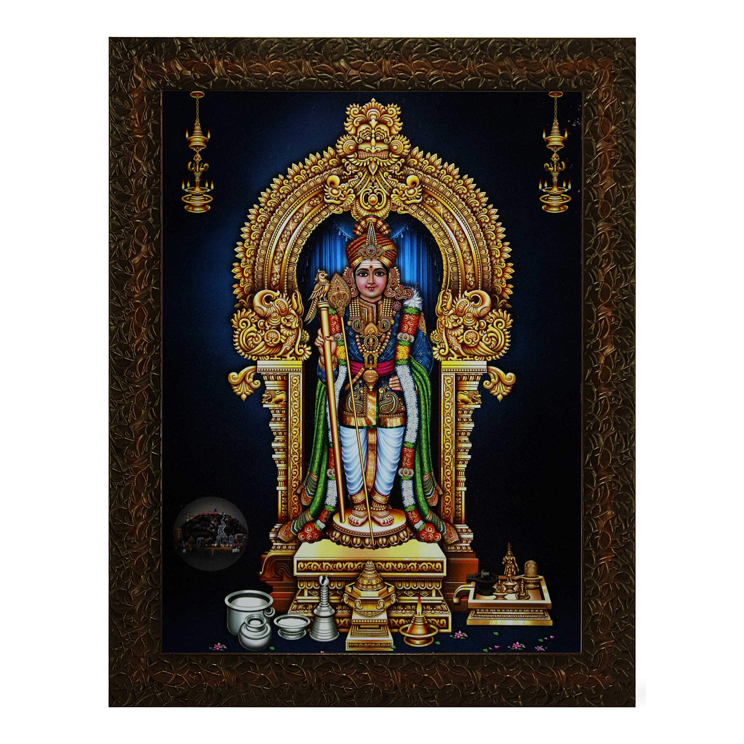 Indianara Religious Painting -Synthetic Wood, 27x30.5x1cm, Multicolour (GBN1)