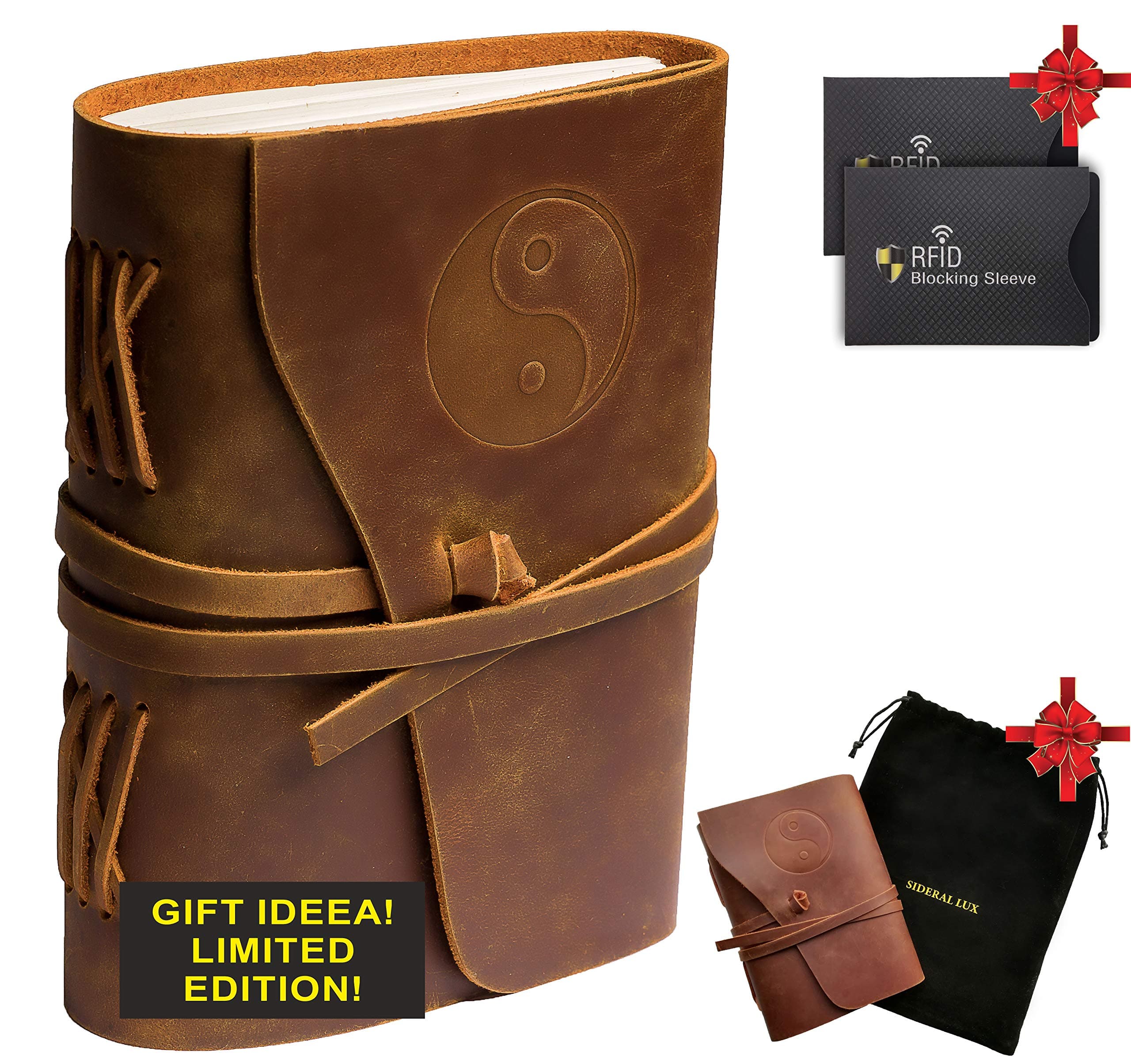 Genuine Leather Journal Gift under 20 for him/he