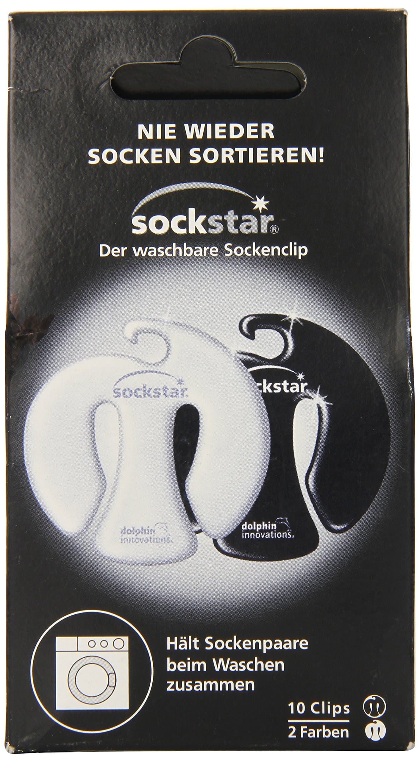 Sock Clips - Black & White Edition (10 Clips)