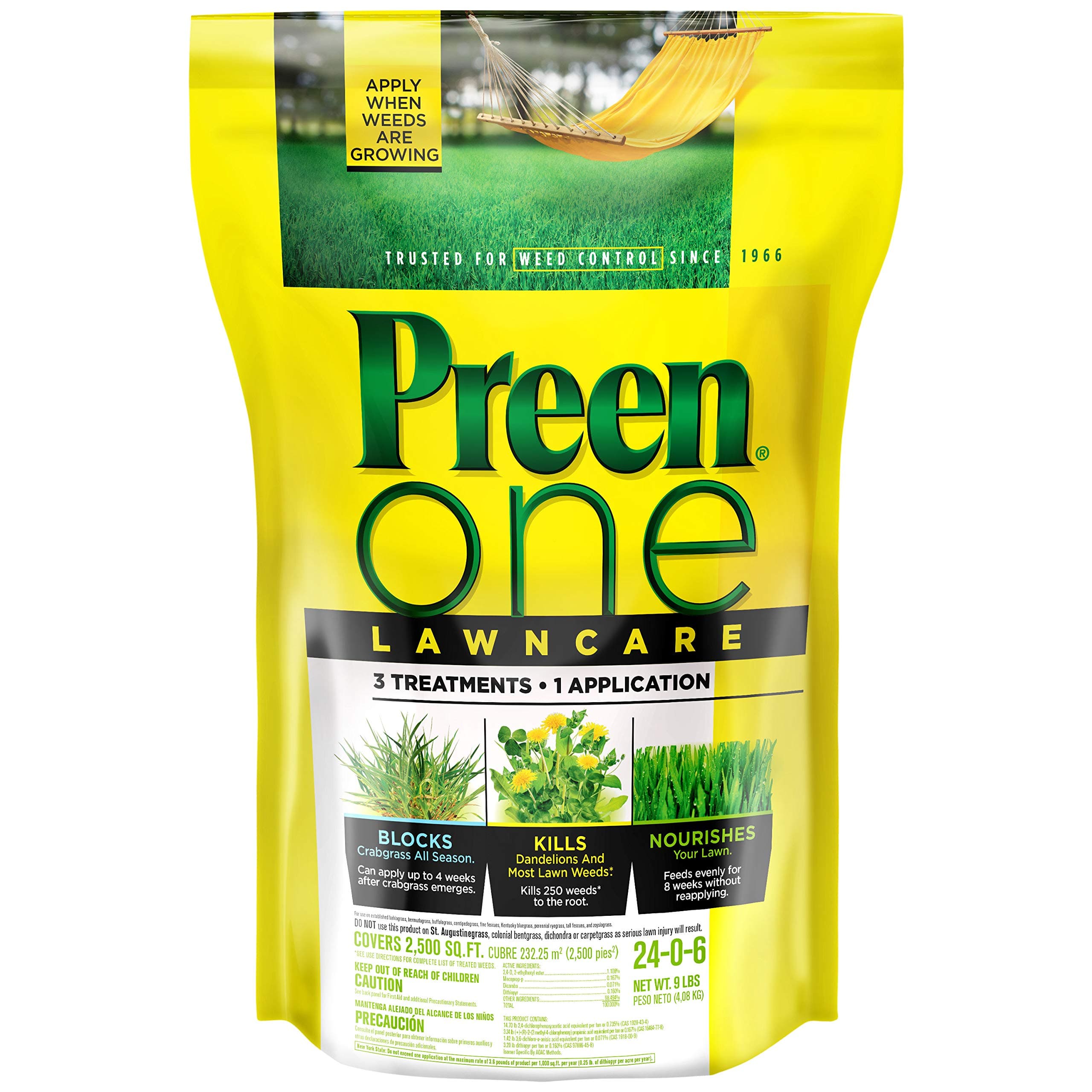 PreenOne Lawncare - 9 lb. Bag - Covers 2,500 sq. ft.