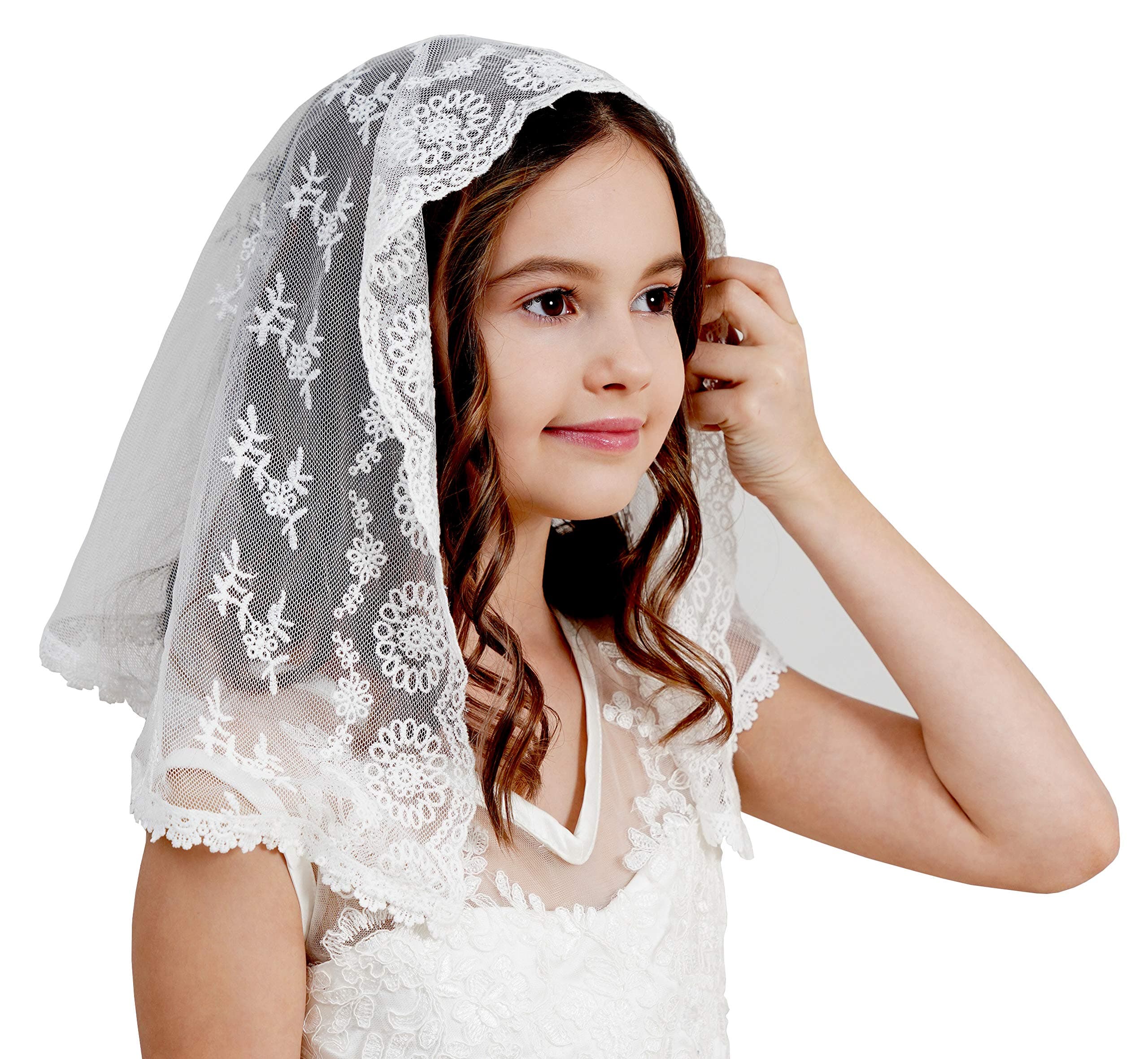 Ivory Girls Veil Wedding Veil Mantilla Veil