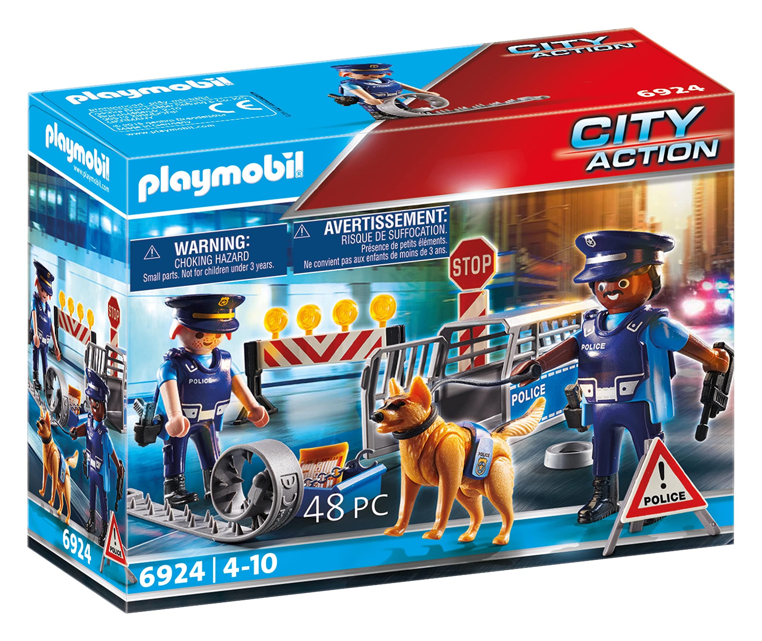Playmobil 6924 City Action Police Roadblock with 2 Police Officers