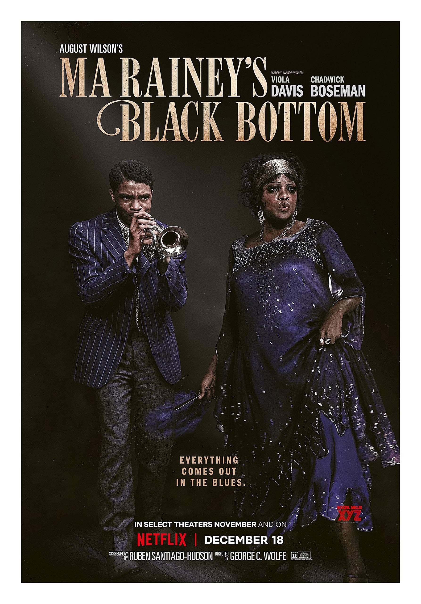 Ma Rainey's Black Bottom Movie Poster Print Photo Art Viola Davis  Chadwick   Boseman  Size 24x36#1