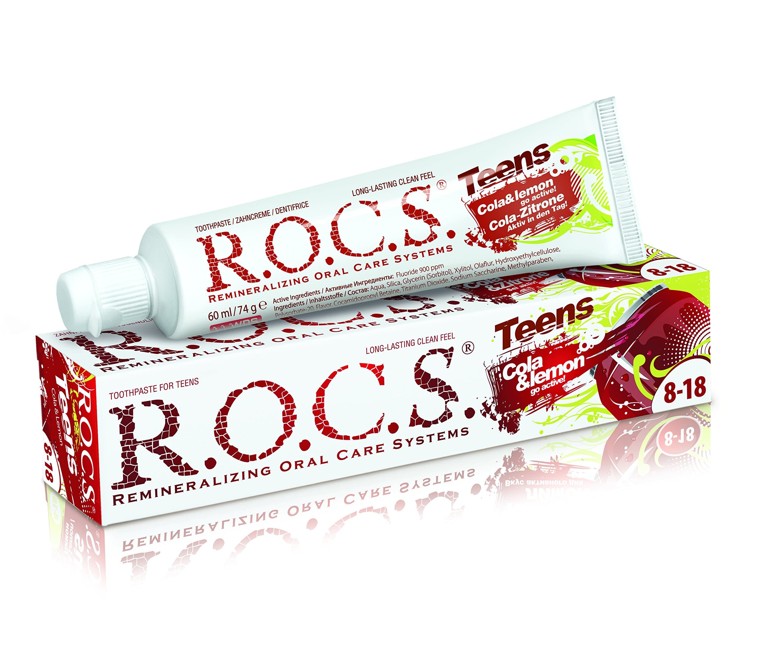 R.O.C.S. toothpaste cola & lemon 60 ml (8-18 years) by Teens Toothpaste
