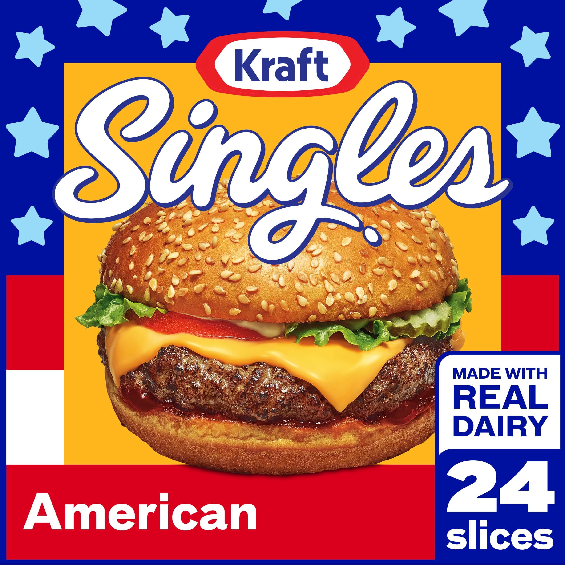 Kraft Singles American Slices, 24 ct Pack