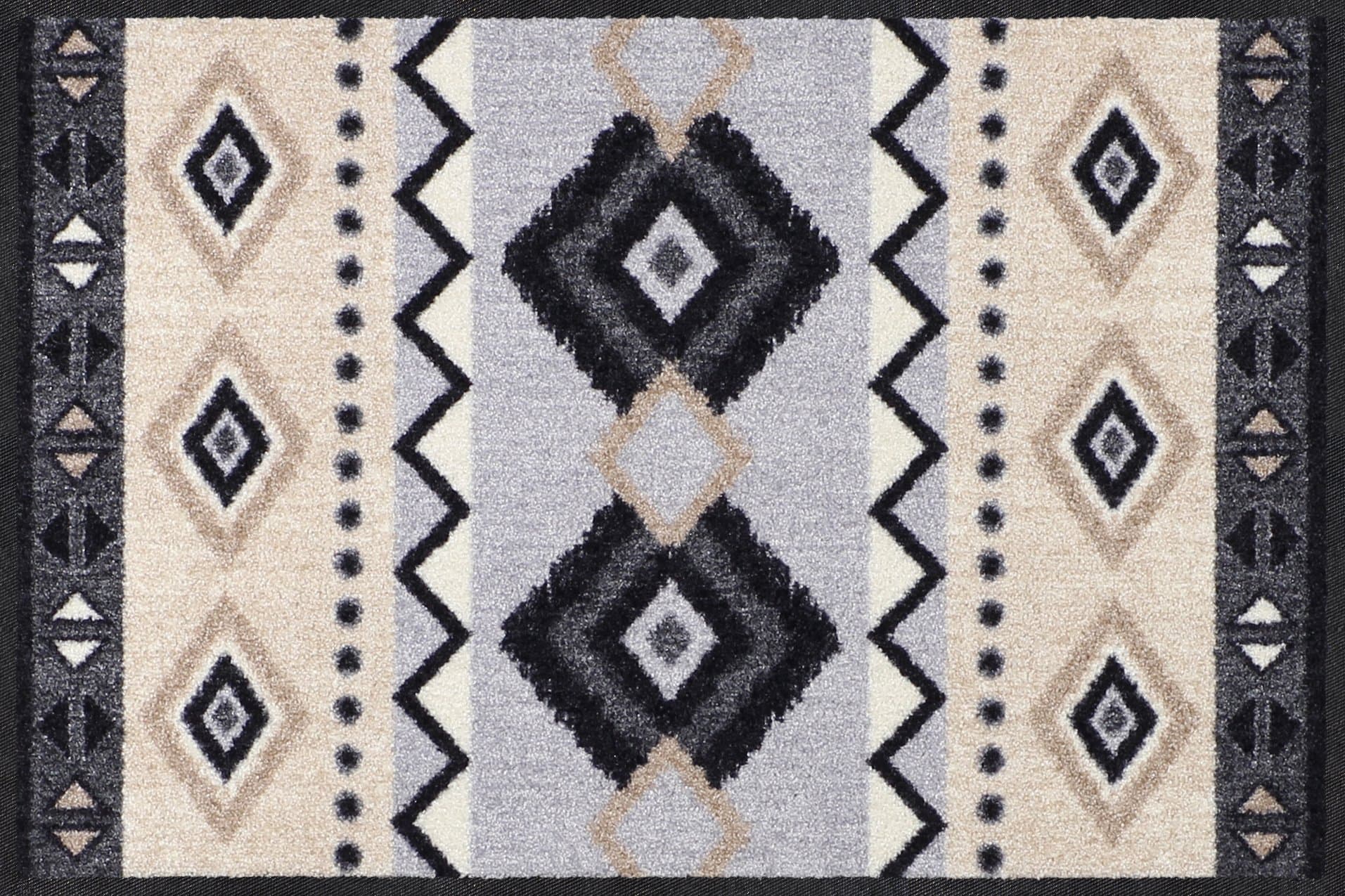 Efia Salonloewe Door Mat 50 x 75 cm Grey Stripes