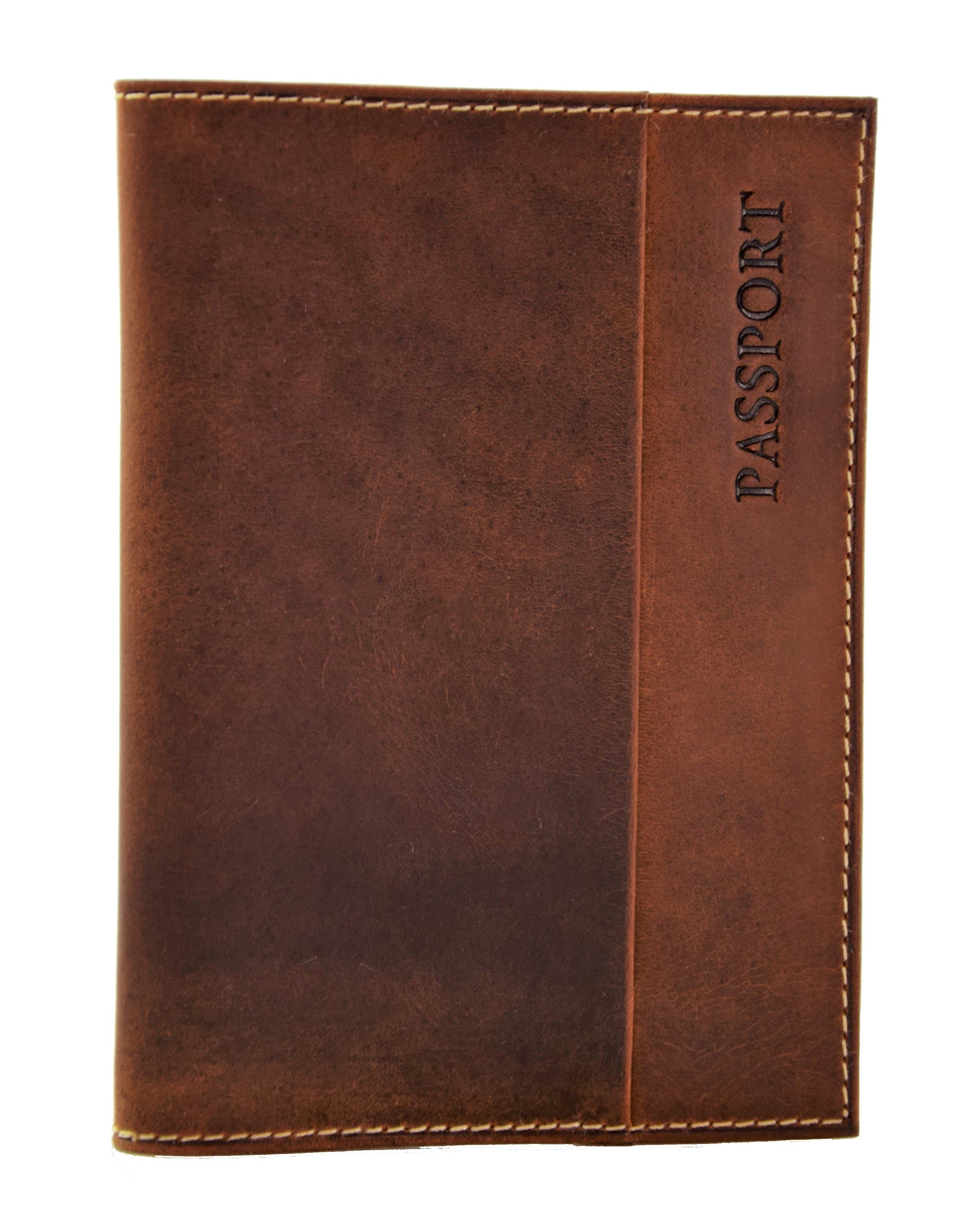 Menzo real leather passport holder, travel wallet