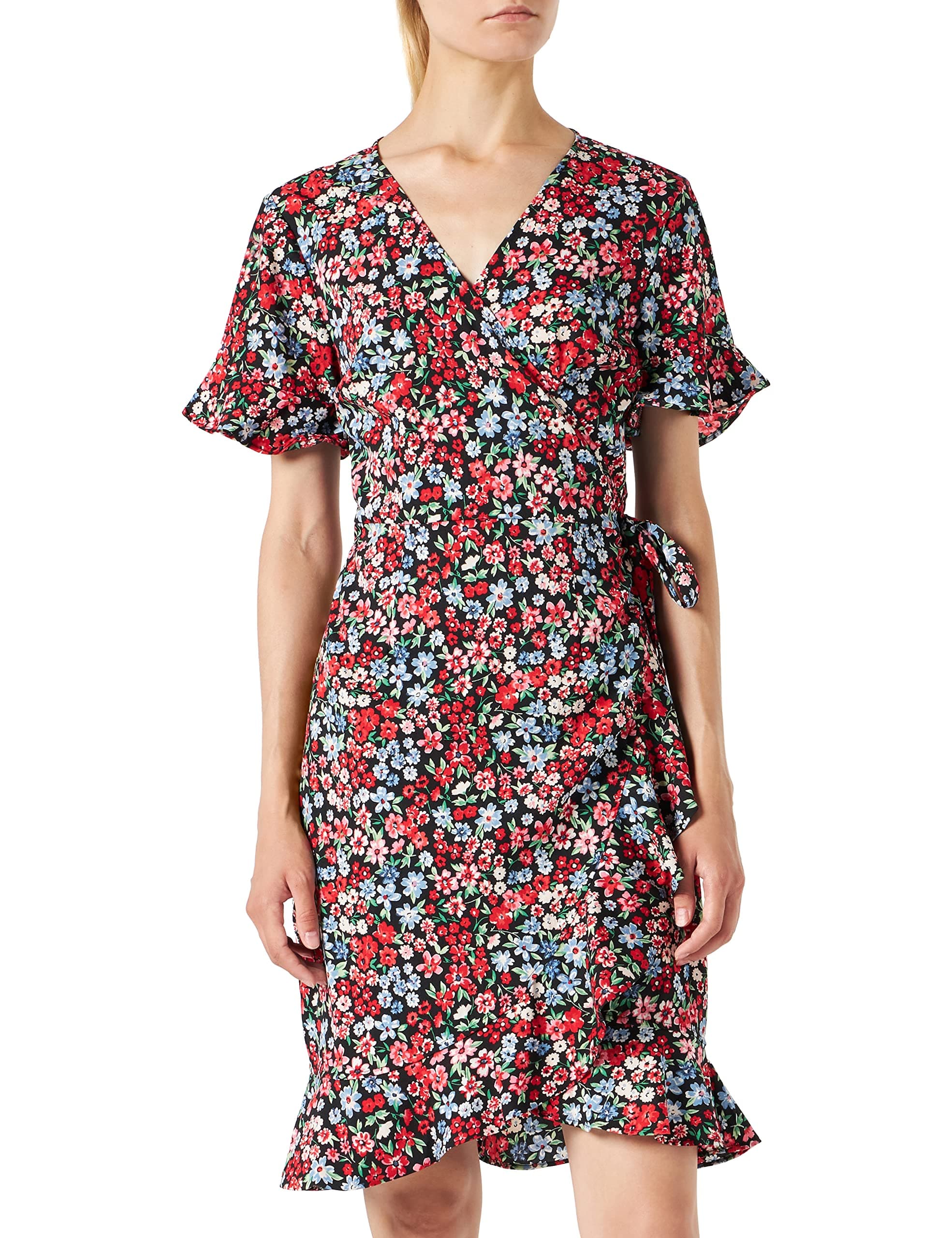 OnlyWomen's Onlolivia S/S Wrap Dress WVN Noos