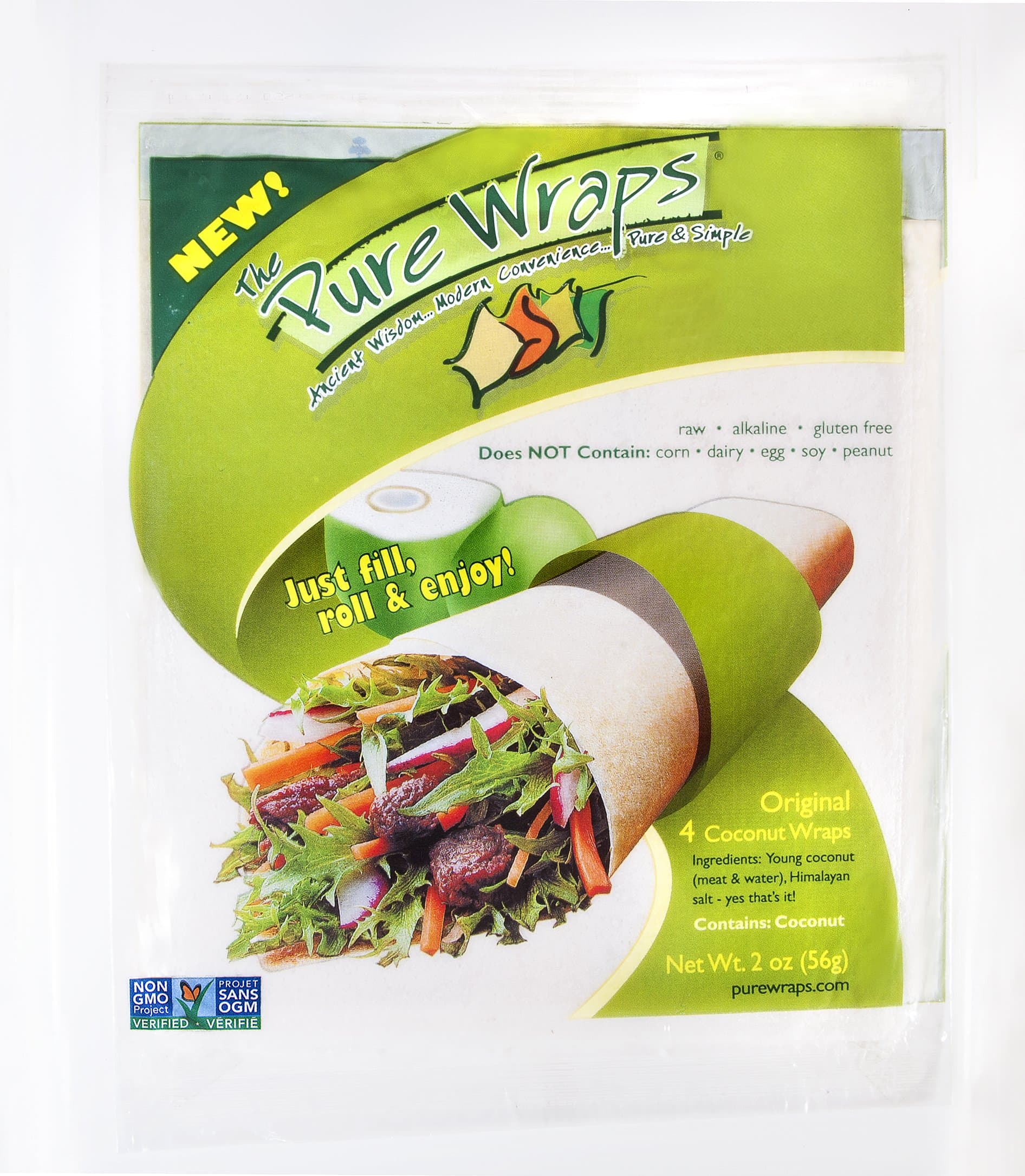 Coconut Wraps - Low Carbohydrate & Sugar - Gluten Free Bread/Tortilla Alternative - Healthy, Easy & Safe - 3 Packs of 4 Count Original