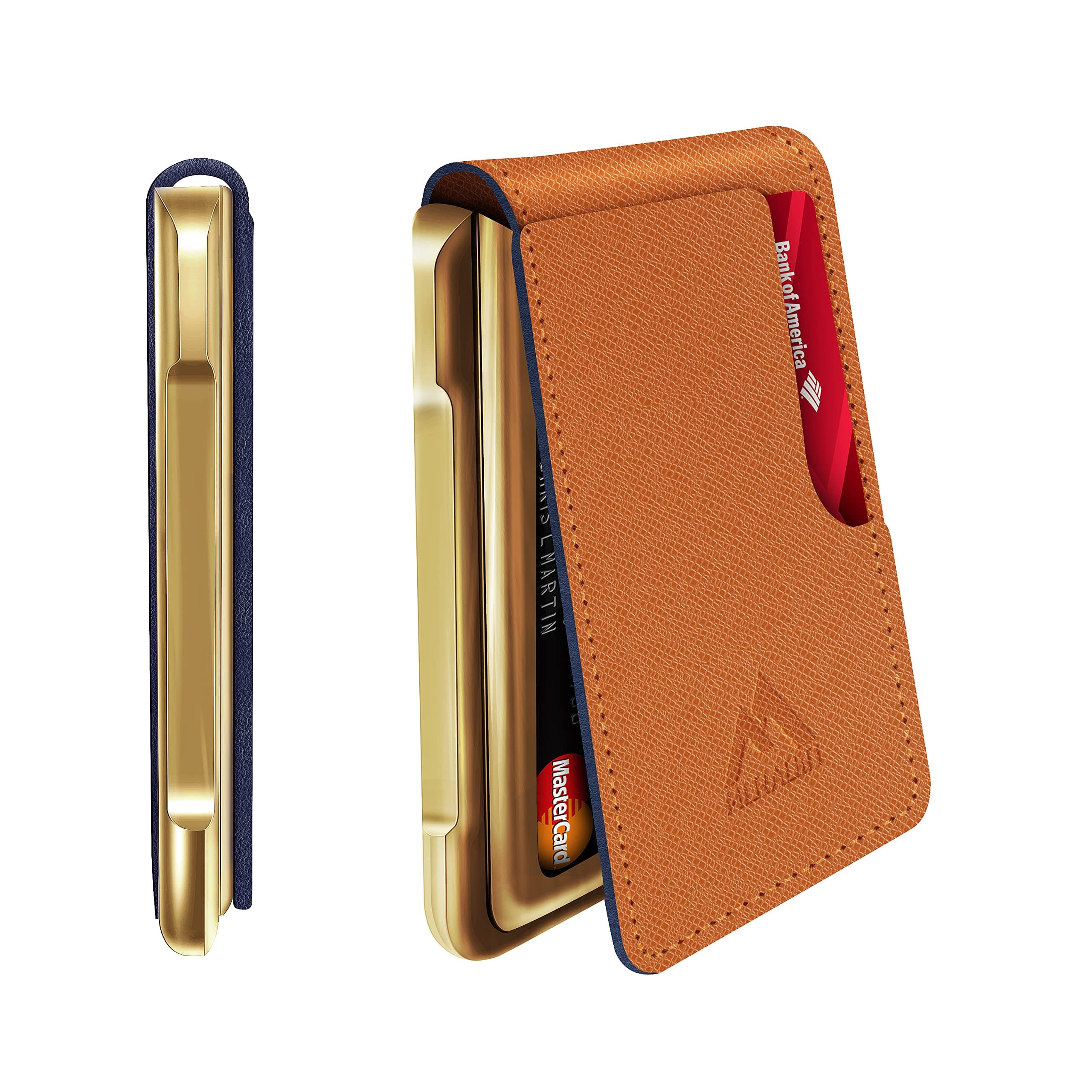 Mens Wallet Tactical Bifold Wallets for Men Metal RFID Blocking Aluminum Money Cards Holder Gifts for Men