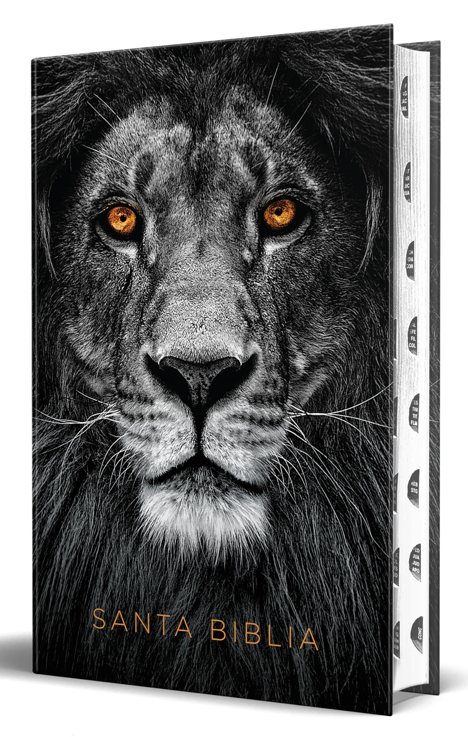 Biblia RVR 1960 letra grande tamaño manual, tapa dura León de Juda con índice / Spanish Bible RVR 1960 Handy Size Large Print Hardcover Lion of Judah with In