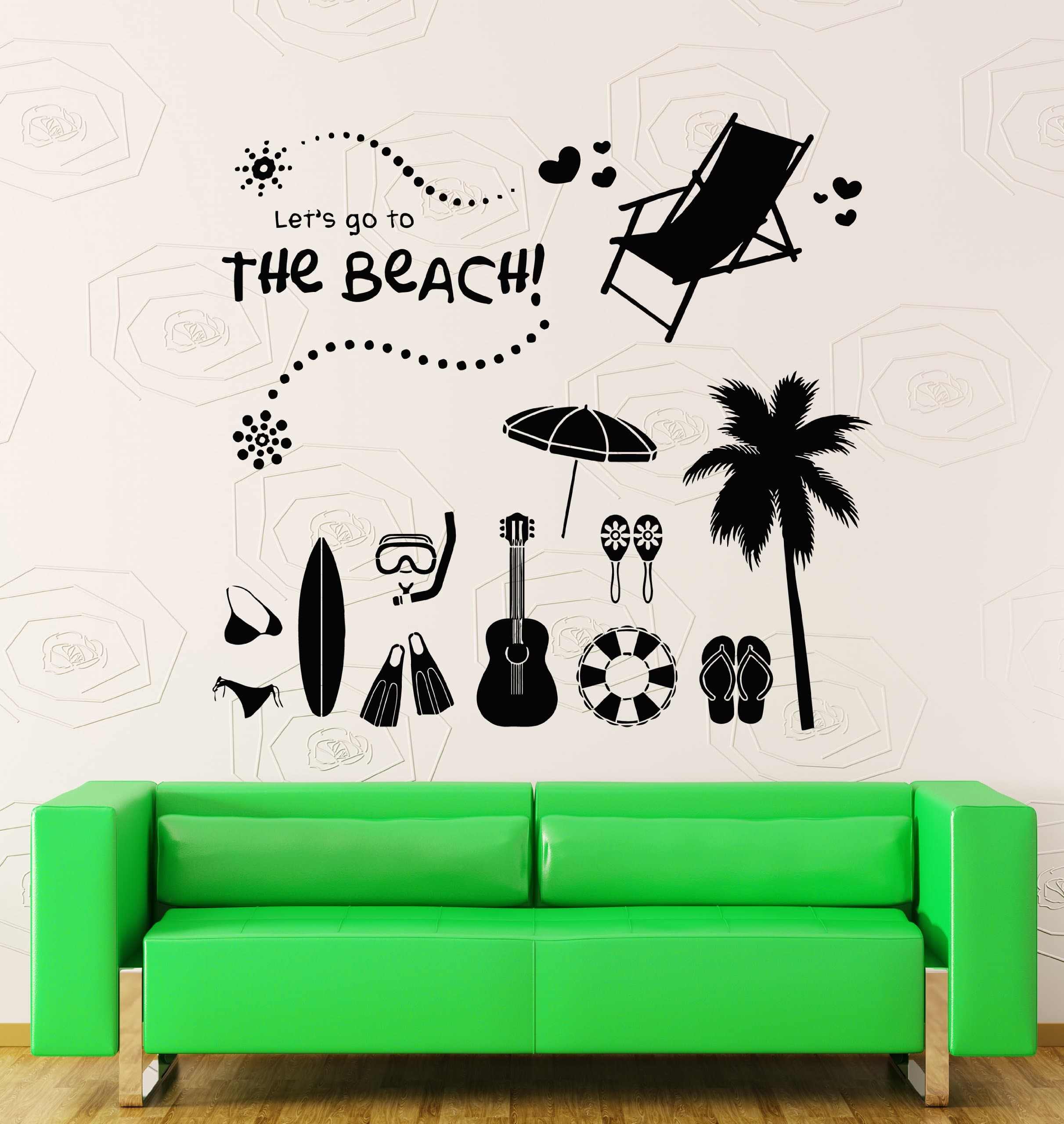 Wall Stickers Vinyl Decal The Beach Summer Vacation Travel Ocean Decor (z1762i)