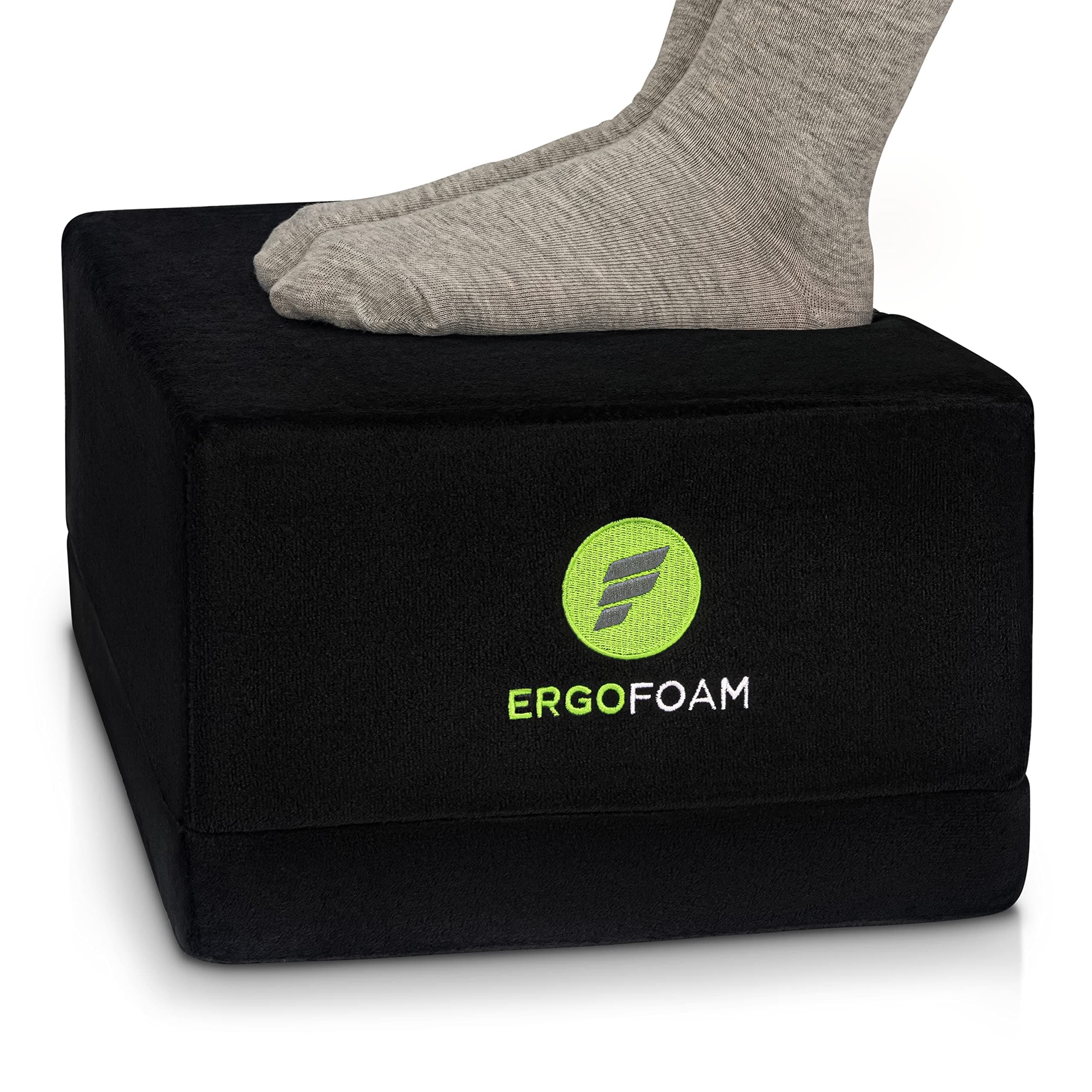ErgoFoam XL Foot Rest for Under Desk at Work For Stools & High Chairs Chiropractor-Endorsed 2in1 Adjustable Under Desk Footrest Ergonomic High-Density Compression-Resistant Foam Nonslip Desk Foot Rest