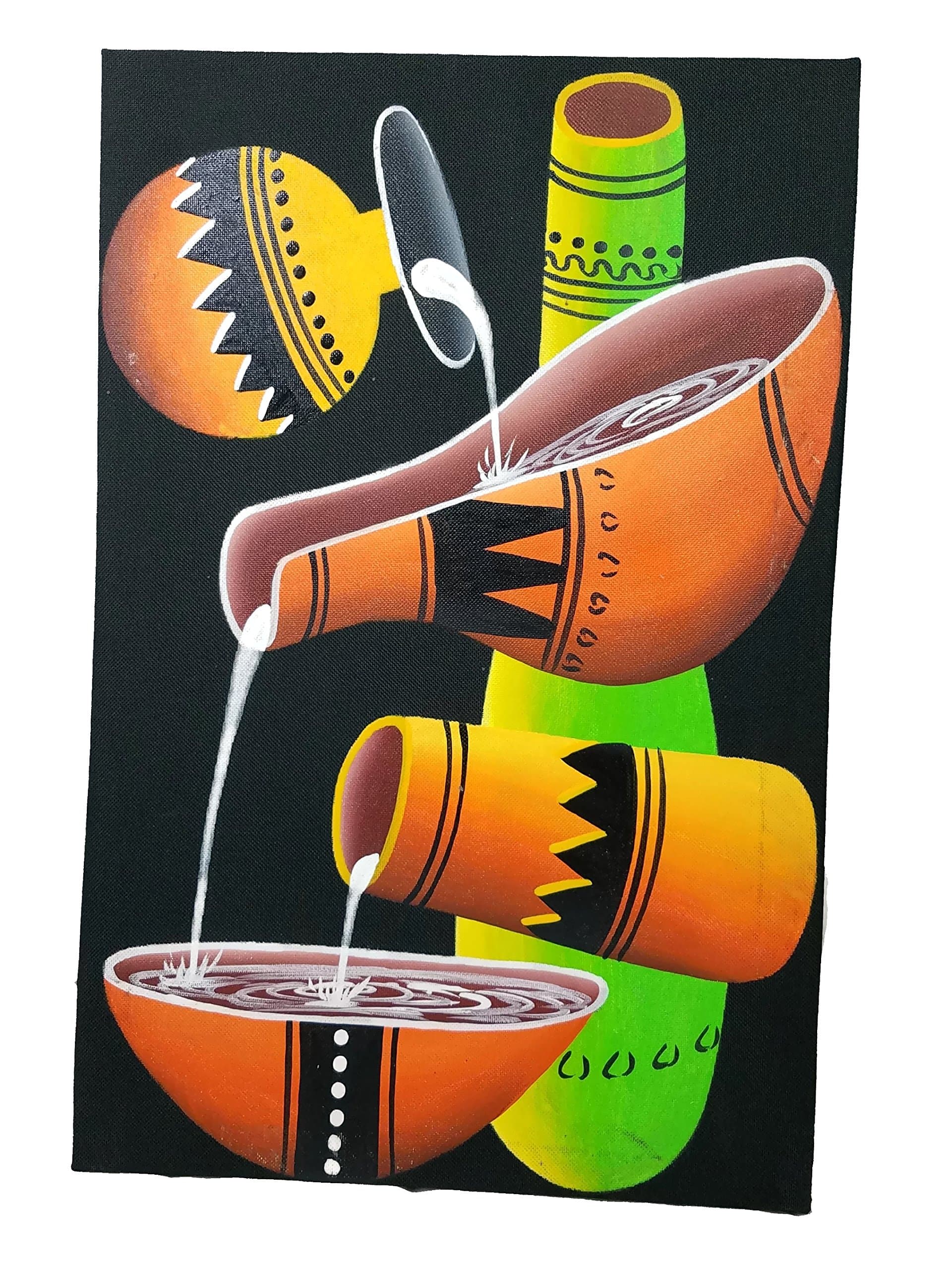 African Maasai Masai Calabashes and Gourds Painting