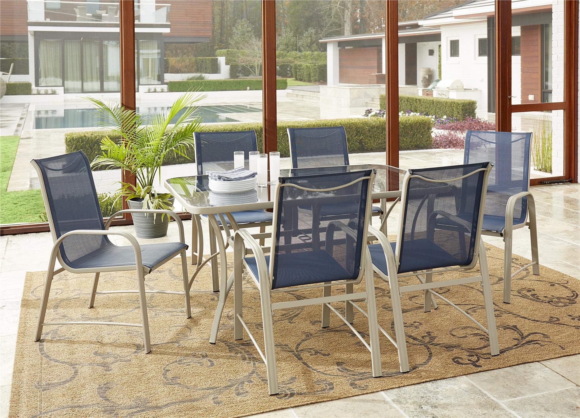 Cosco Outdoor Living 7 Piece Dining Set