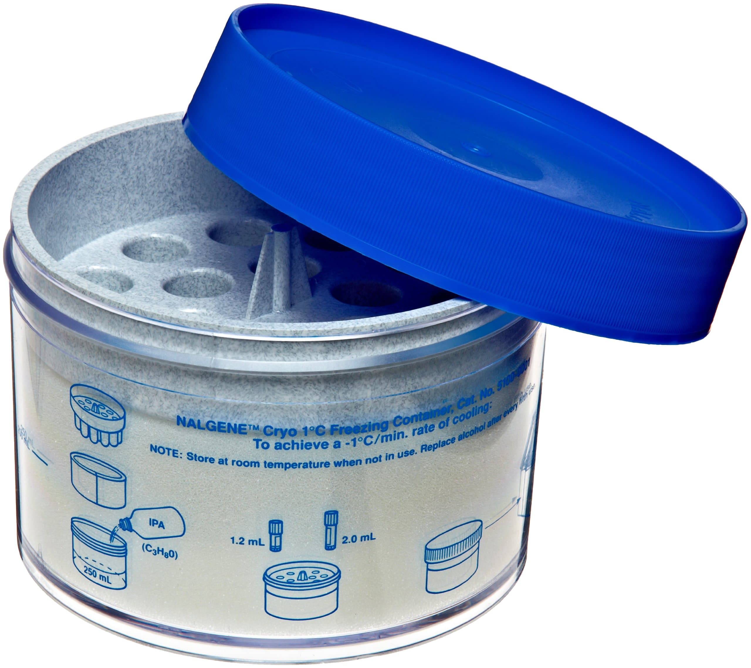 Nalgene 5100-0001 PC/HDPE Mr. Frosty 1 Degree C Cryogenic Freezing Container, 18 Vials, 117mm Diameter x 86mm Height