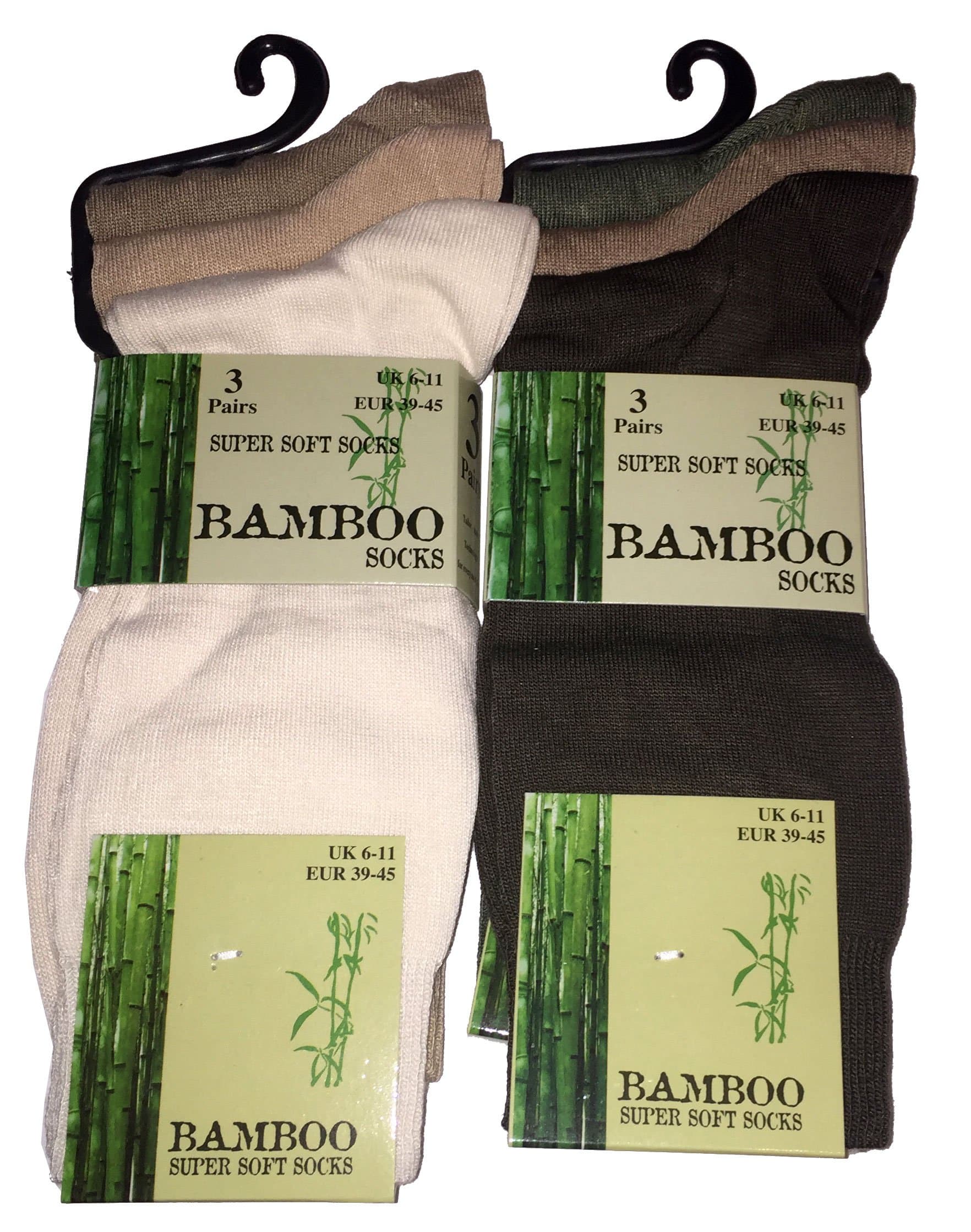 Mens Anti-Bacterial Bamboo Super Soft Work/Casual Socks Fashion Colours Mix Assorted (6 Pairs, Mix Assorted)