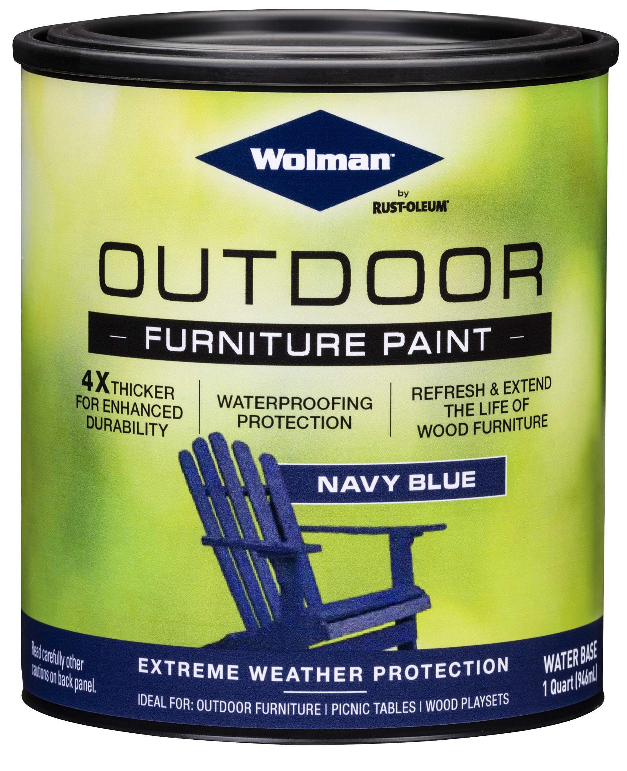 360349 Outdoor Furniture Paint, Quart, Navy Blue, 1 Quarts (Pack of 1)