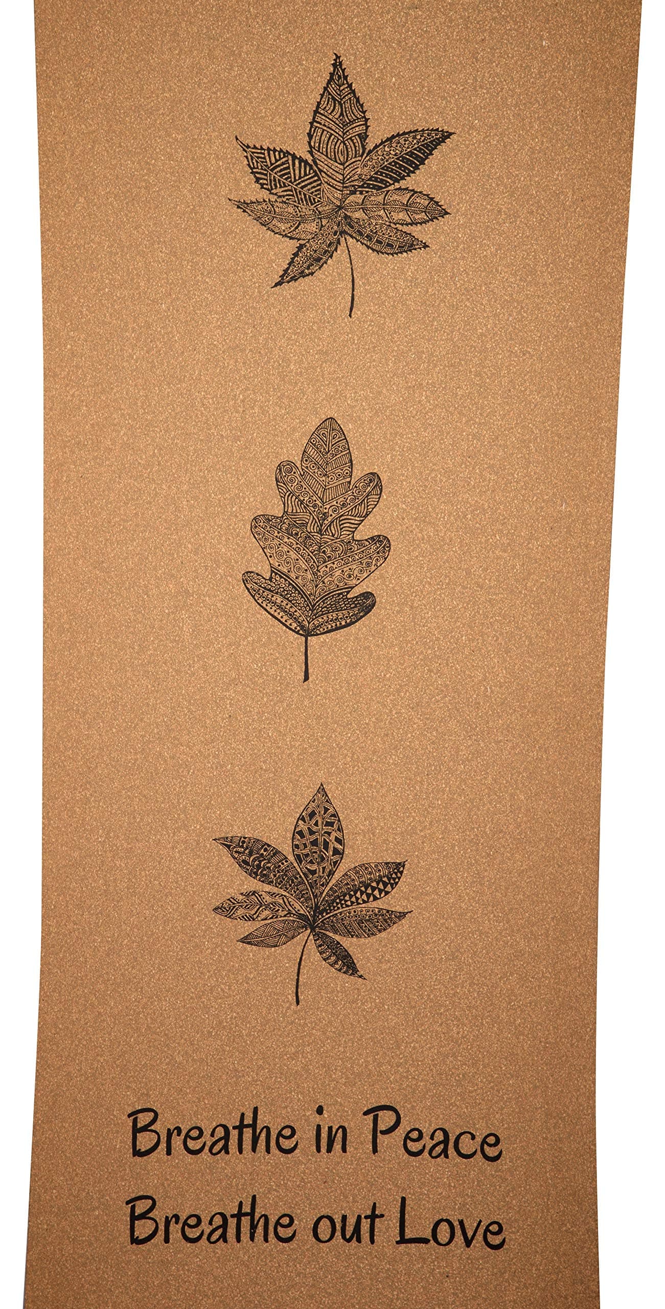 Three Leaves Cork Yoga Mat (6 feet x 2 feet x 3mm)