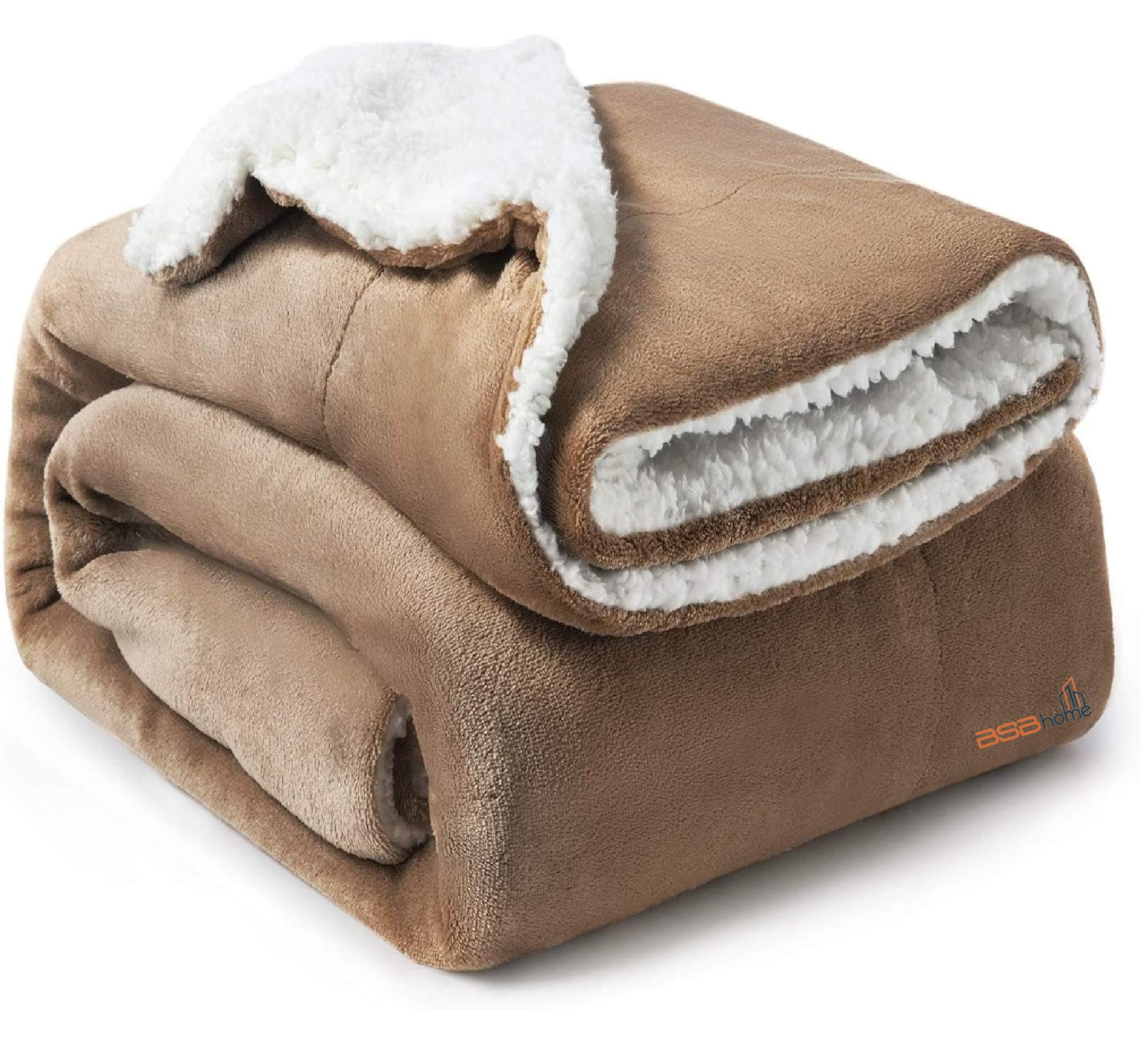 Polyester Micromink Summer AC Super Soft Flannel Solid/Plain Blanket for Summer, Light Brown, Size 220 x 228 Cms (Approx 7.4 x 7 ft) (Double, Reversible)