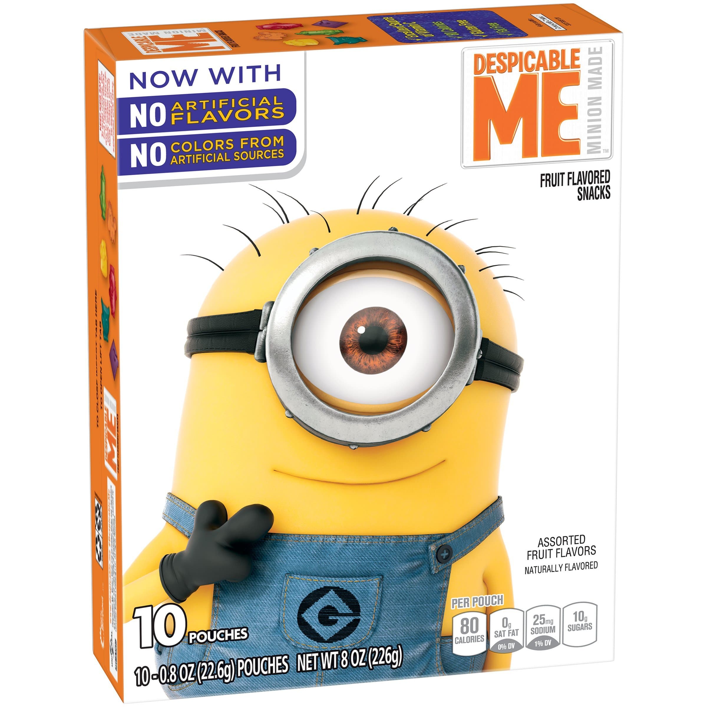 Betty Crocker Fruit Shapes Despicable Me Minions Fruit Flavored Snacks, 8 Ounce (Pack of 10)